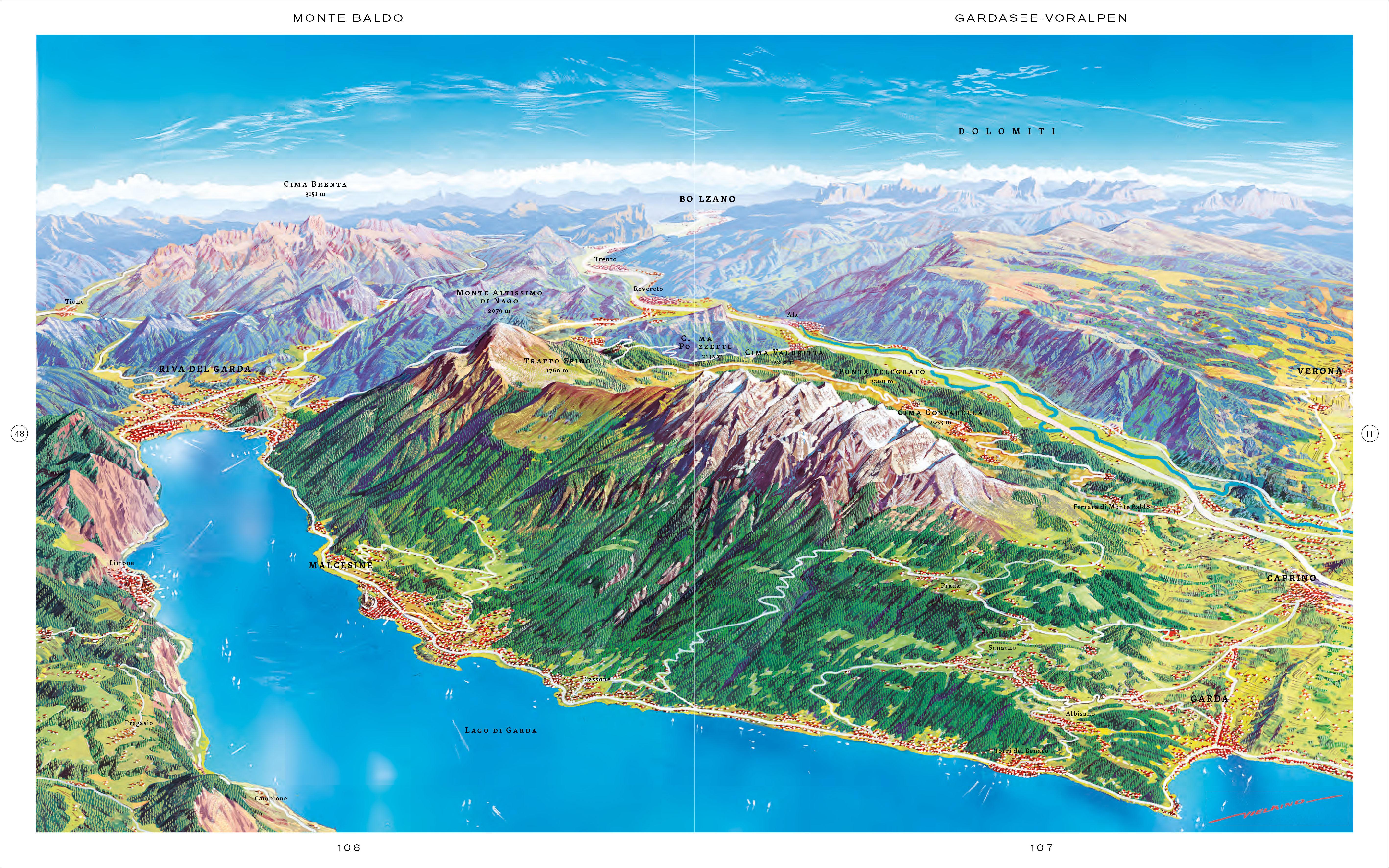Beispielinhalt (Bild) Alpen. Die Kunst der Panoramakarte