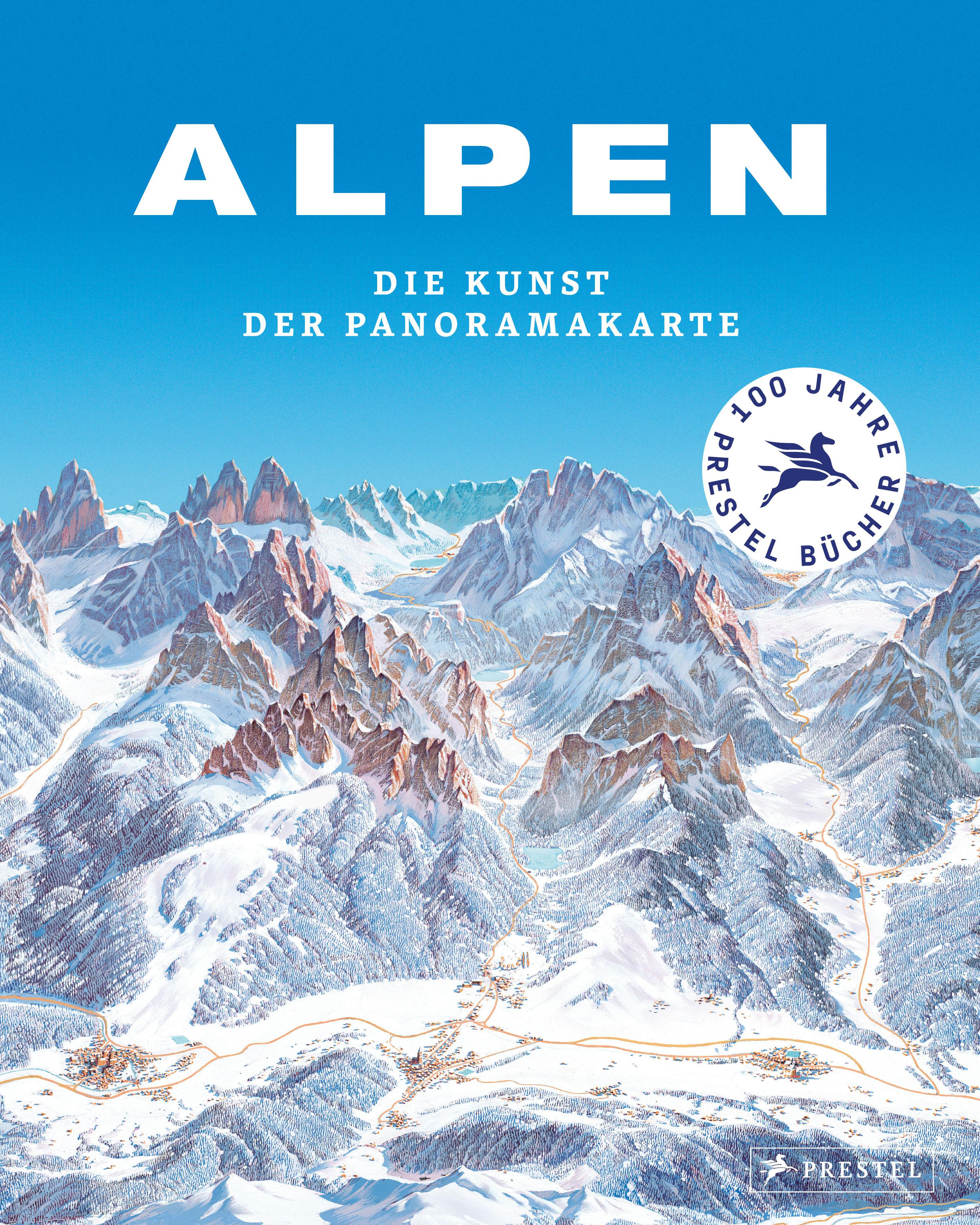 Vorderes Coverbild Alpen. Die Kunst der Panoramakarte