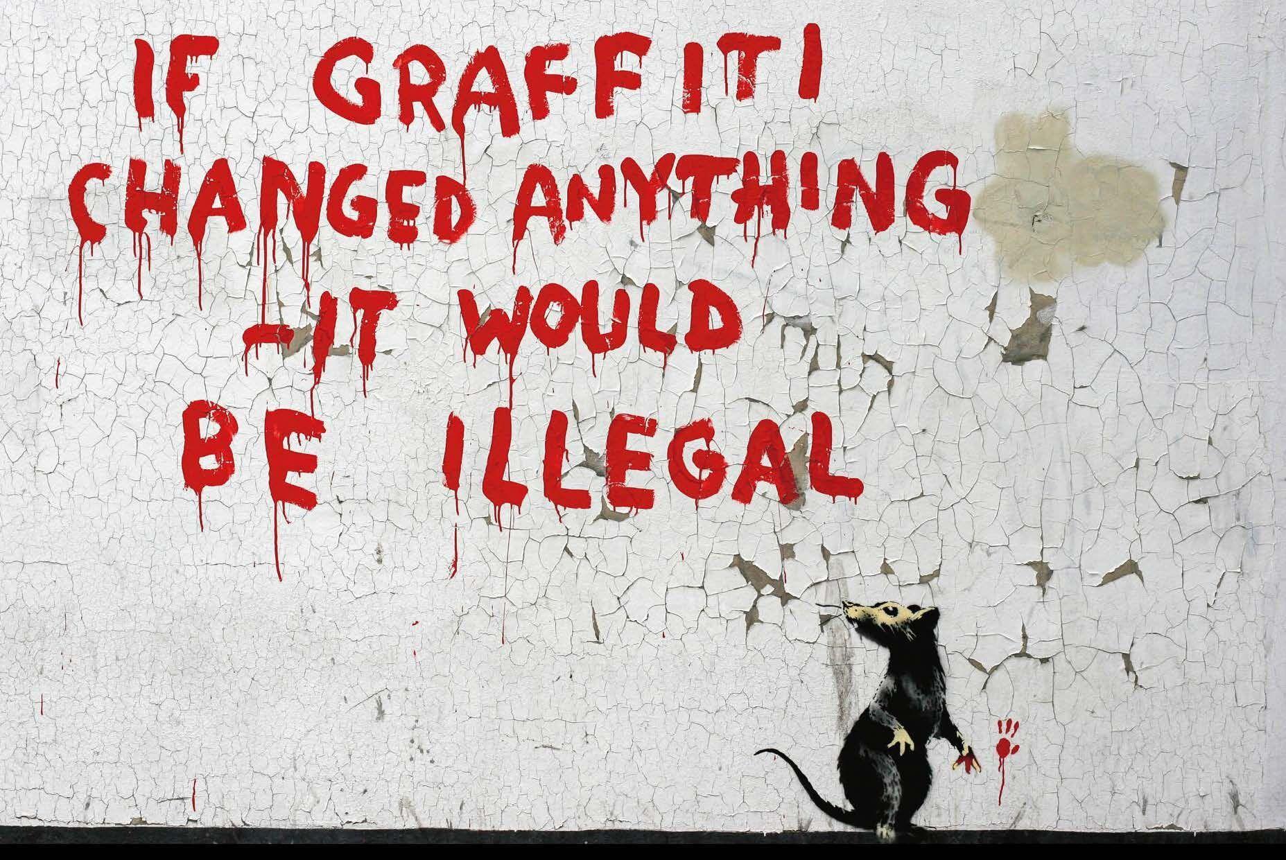Beispielinhalt (Bild) The World of Banksy. Alles was du von Banksy kennen musst in 3 Bänden im Schuber