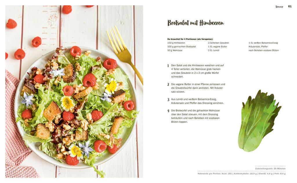 Beispielinhalt (Bild) Ganz entspannt vegan - Das Jahreszeitenkochbuch