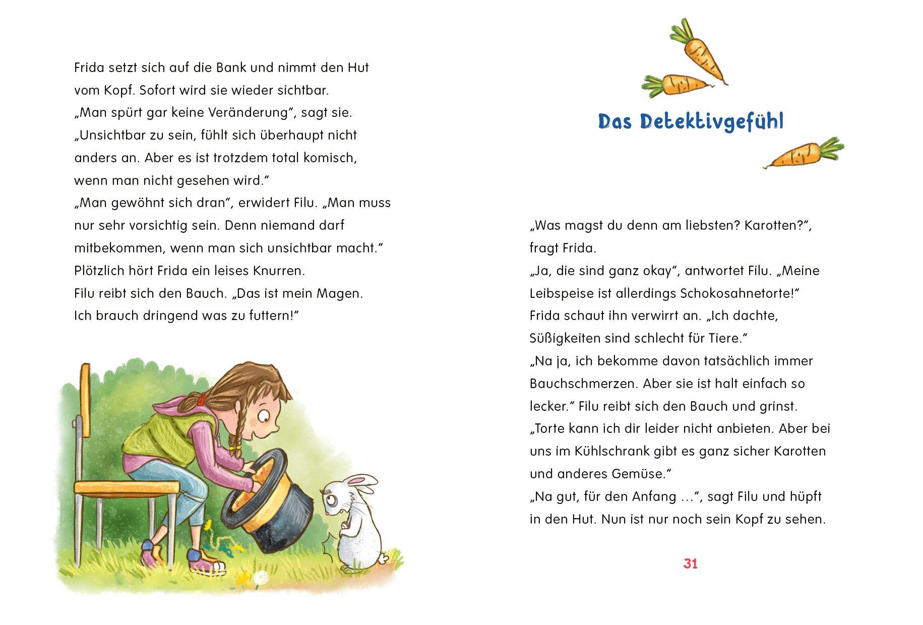 Beispielinhalt (Bild) Frida und Filu - Die unsichtbaren Detektive - Der verflixte Flohmarkt-Fall