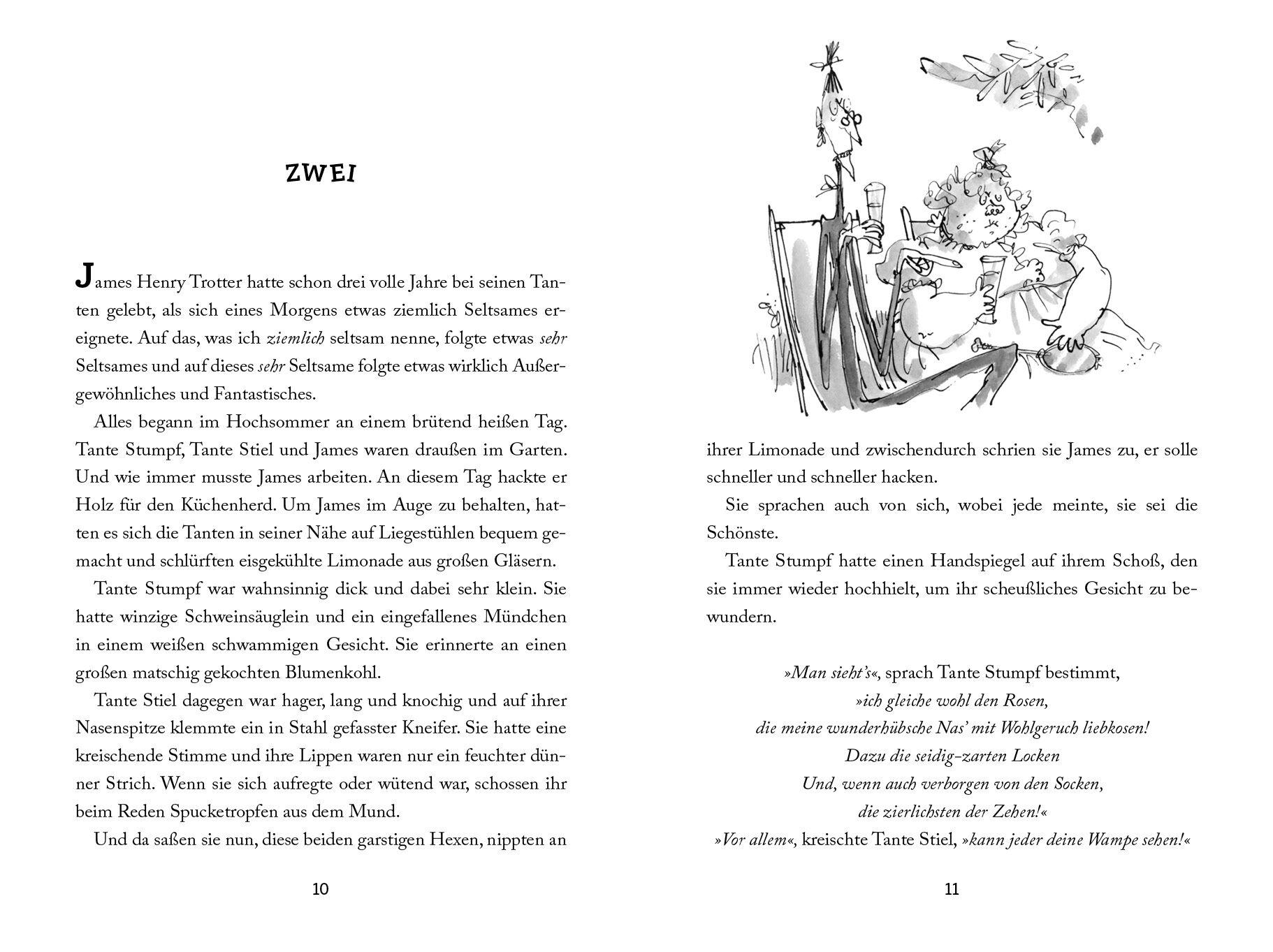 Beispielinhalt (Bild) James und der Riesenpfirsich