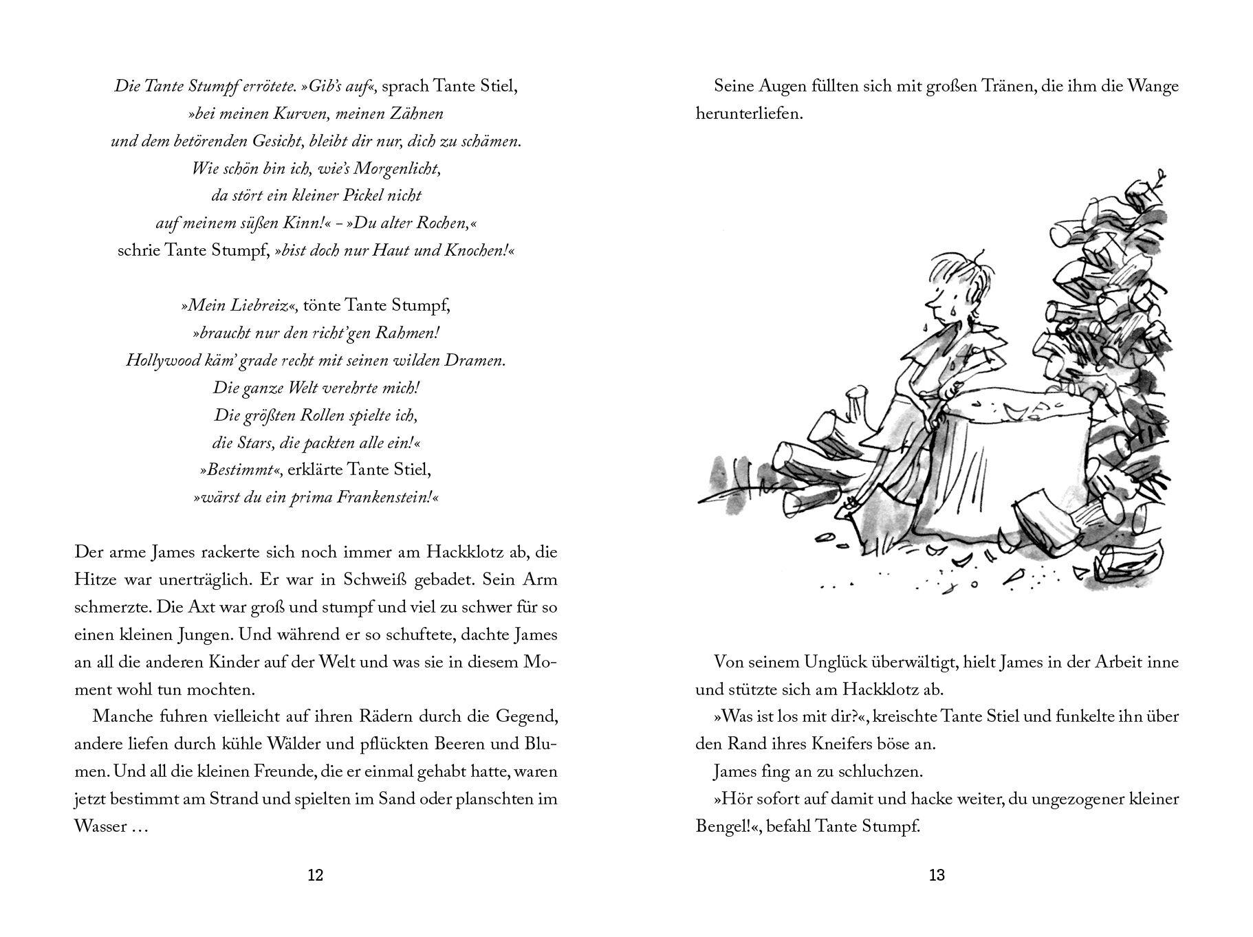 Beispielinhalt (Bild) James und der Riesenpfirsich