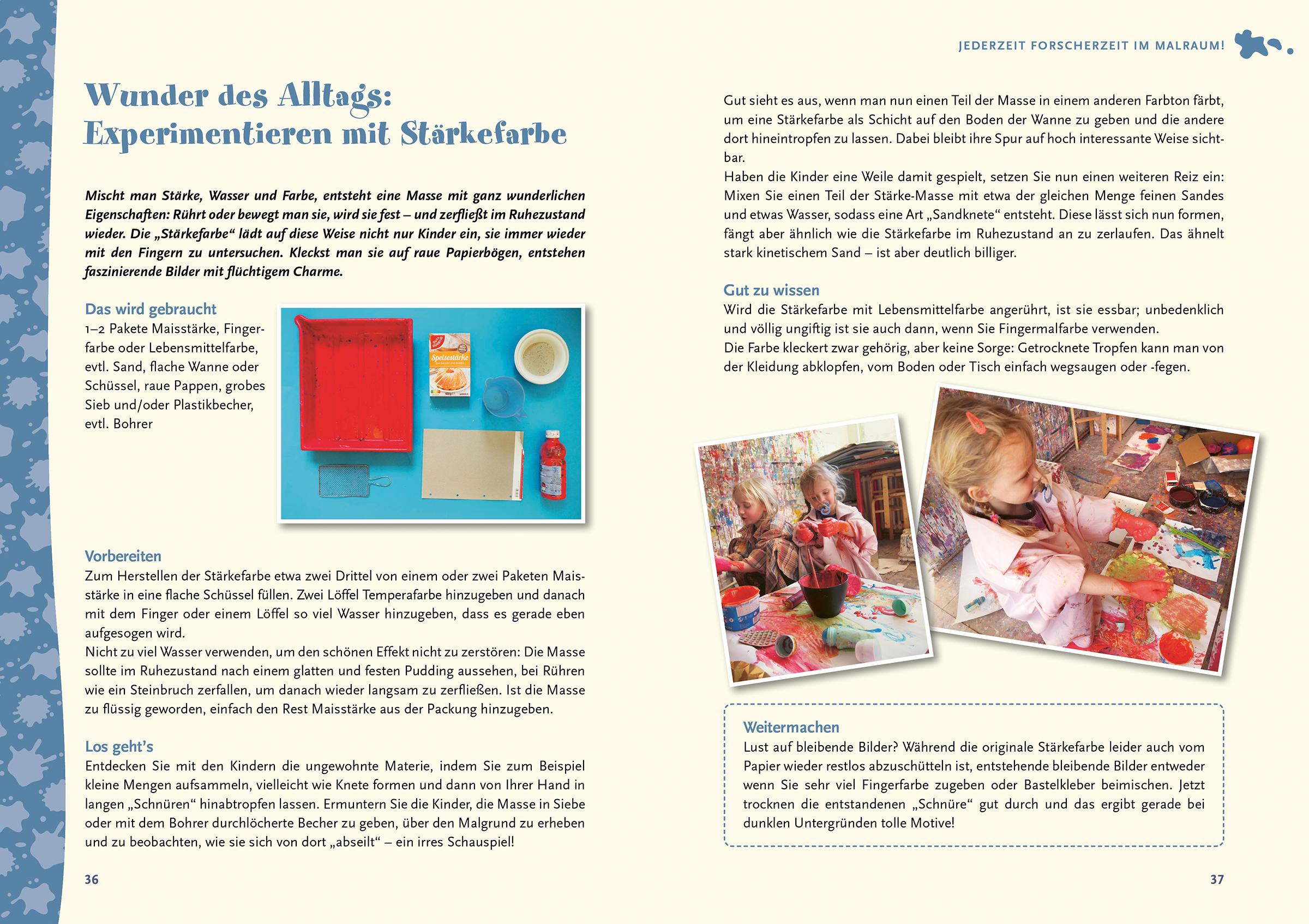 Beispielinhalt (Bild) Spielen mit Krippenkindern: malen, matschen, kneten