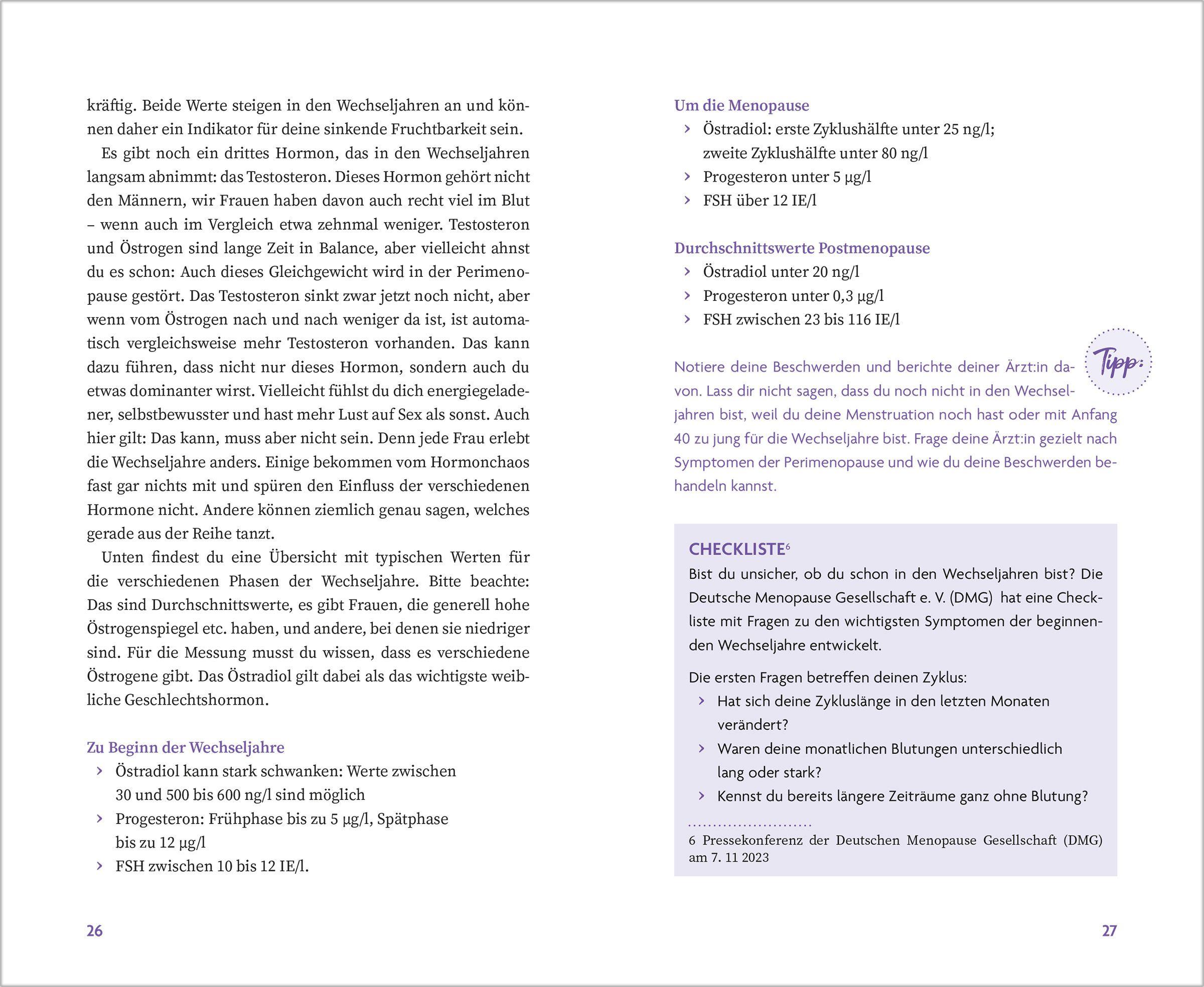 Beispielinhalt (Bild) Wechseljahre. Das Upgrade