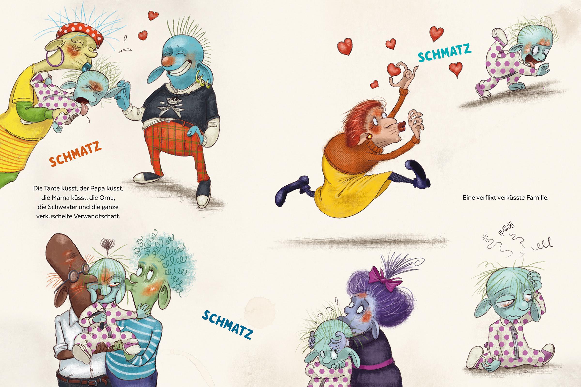 Beispielinhalt (Bild) Schluss! Kein Kuss! Das Allerkleinste sagt laut Nein