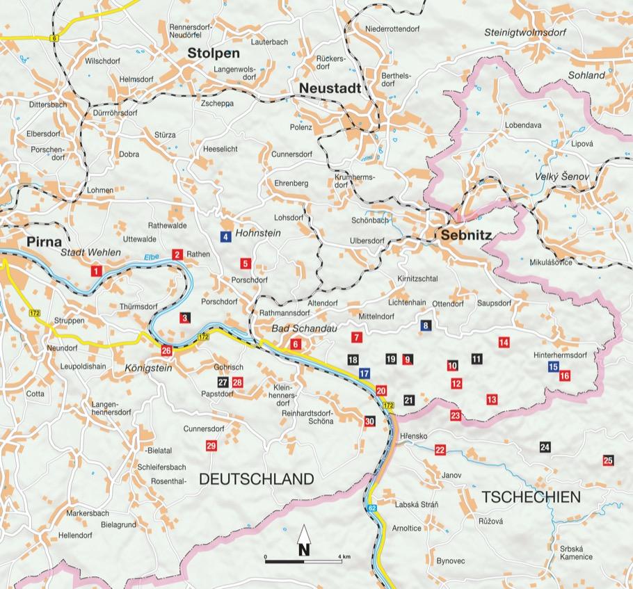 Beispielinhalt (Bild) Wandertouren für Langschläfer Sächsische Schweiz
