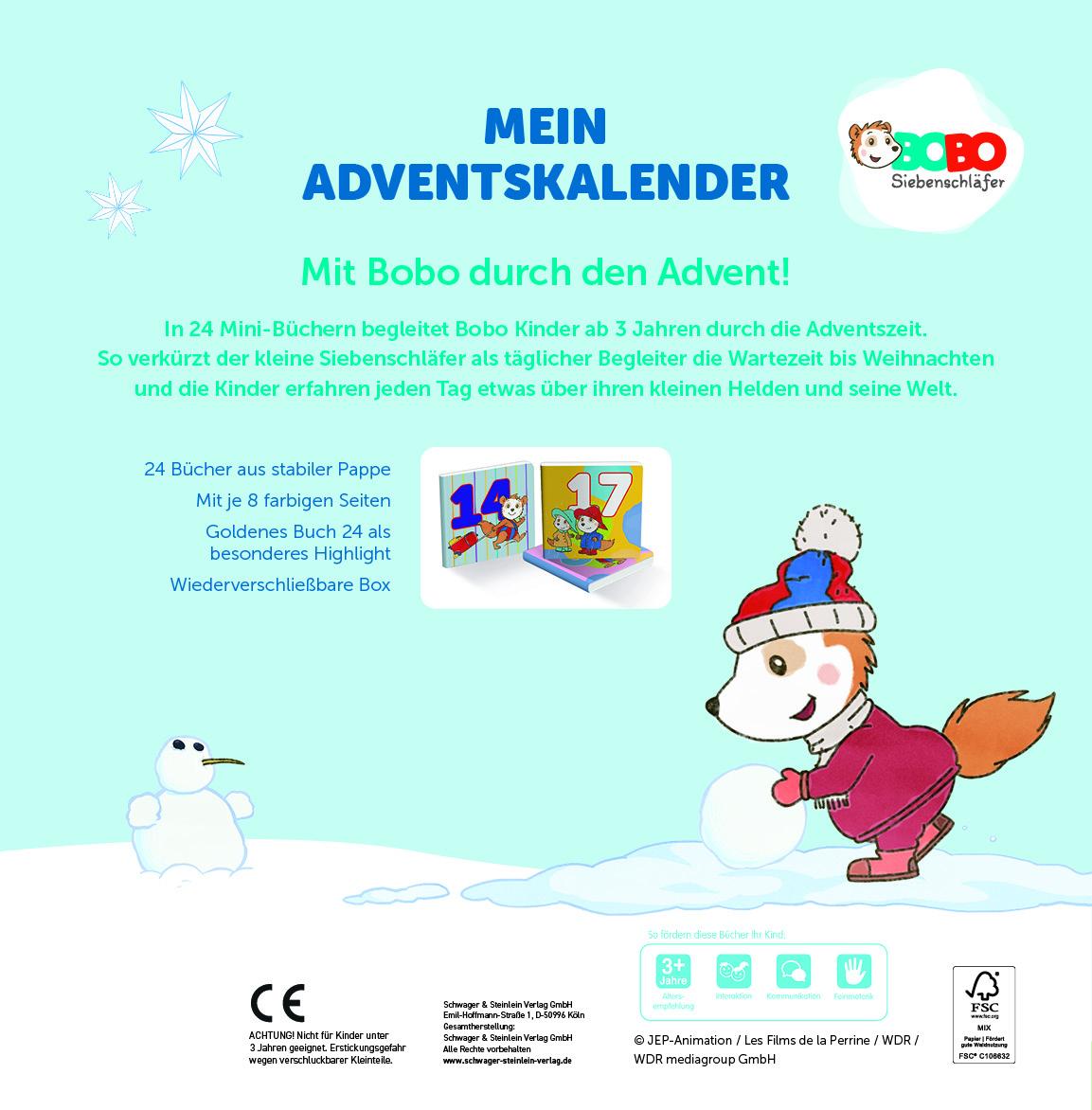 Rückseitencover Mein Adventskalender Bobo Siebenschläfer