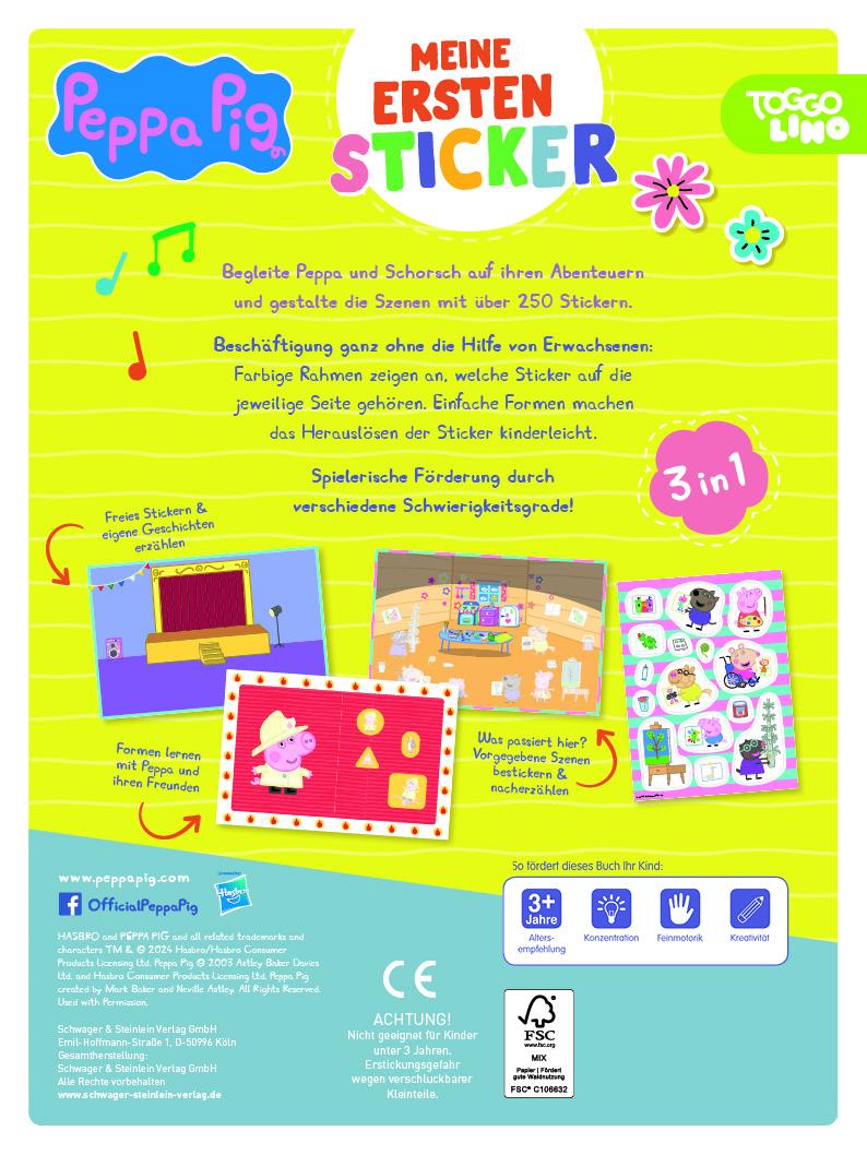 Rückseitencover Peppa Pig - Meine ersten Sticker