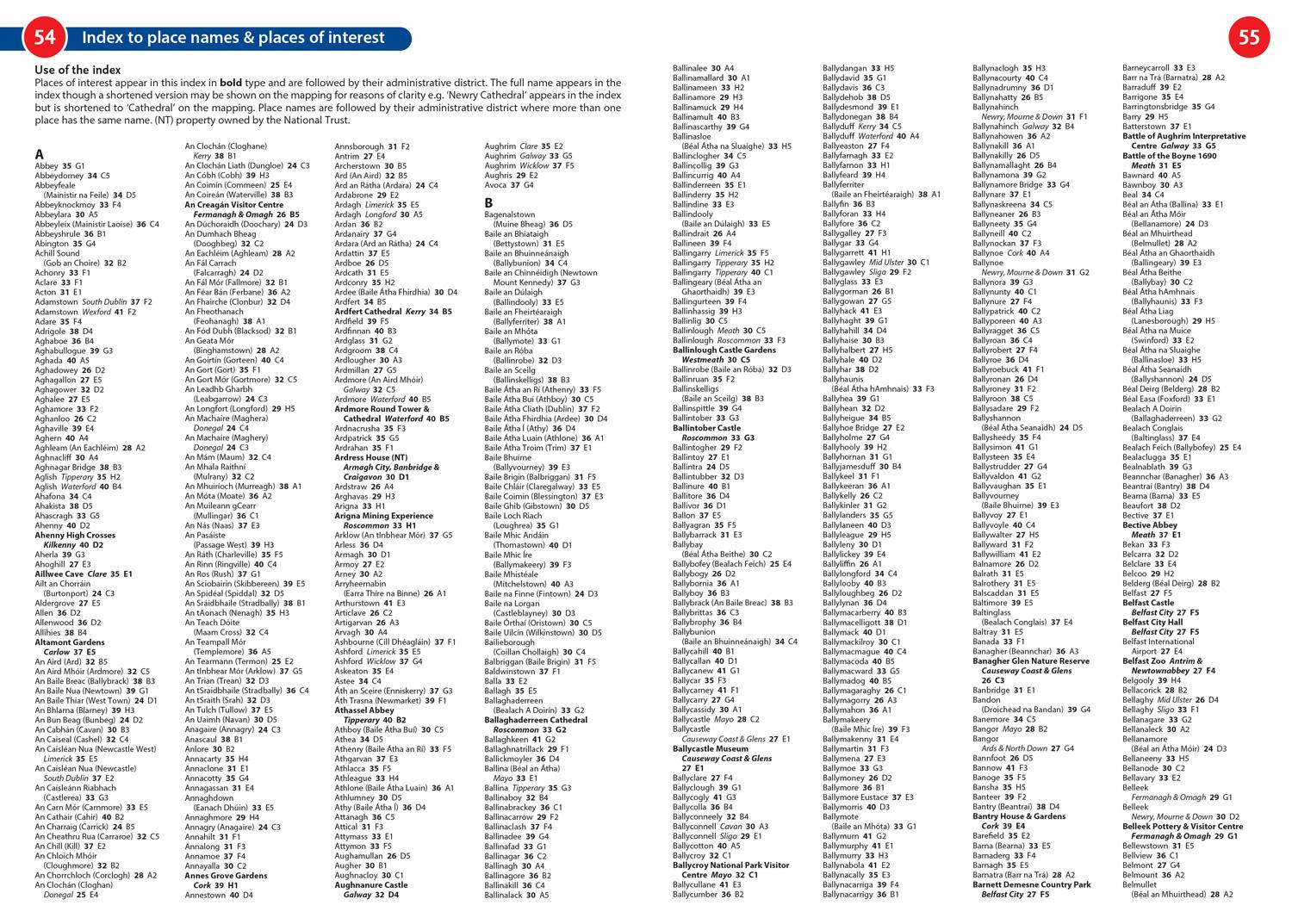Beispielinhalt (Bild) Collins Handy Road Atlas Ireland