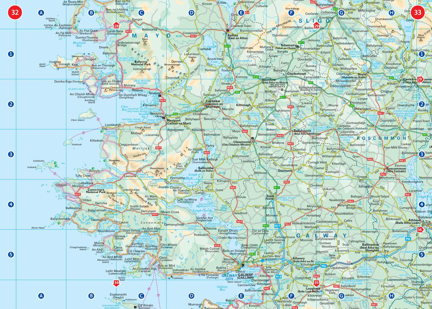 Beispielinhalt (Bild) Collins Handy Road Atlas Ireland