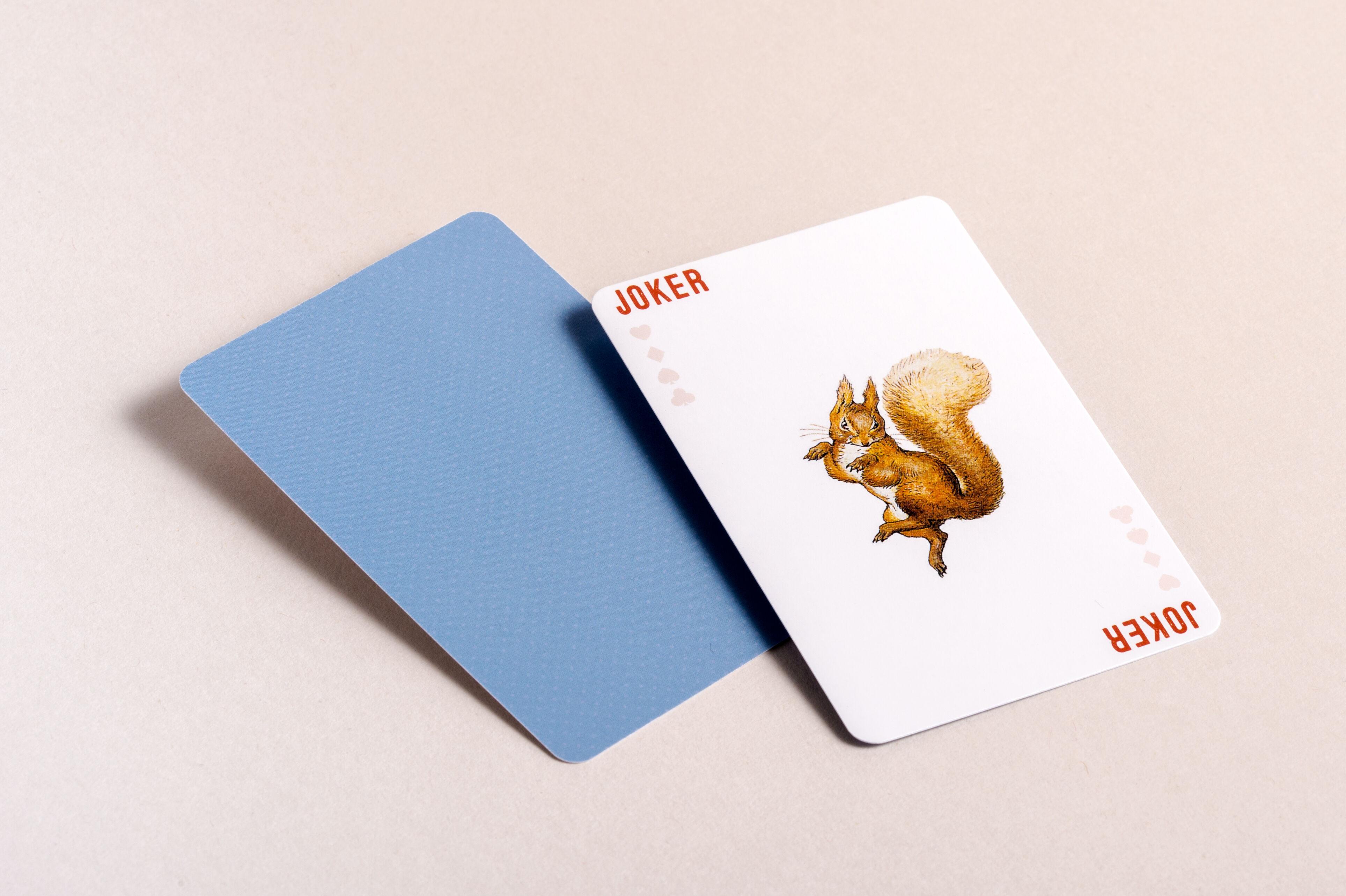 Beispielinhalt (Bild) Kartenspiel Beatrix Potter. 54 Spielkarten mit 53 Motiven von Peter Hase und seinen Freunden