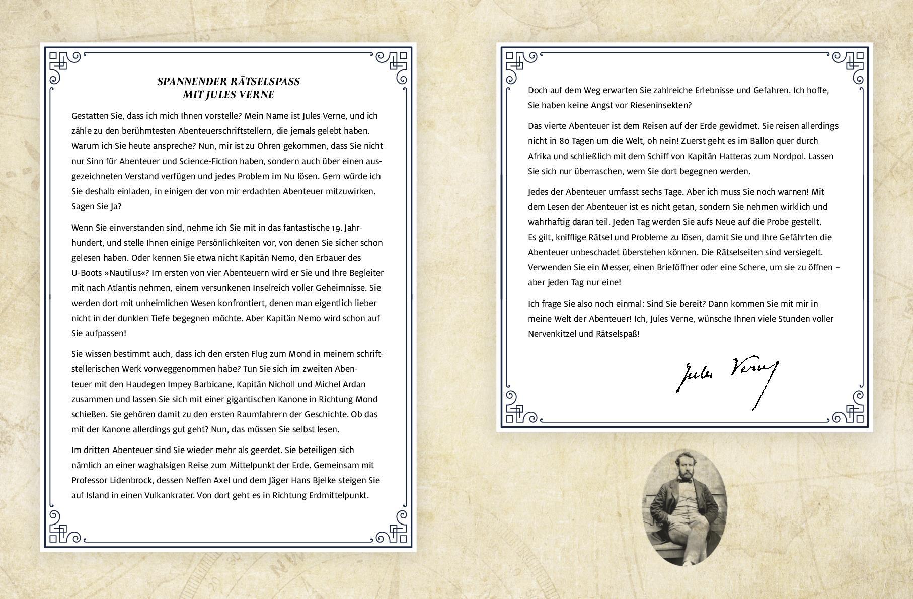 Beispielinhalt (Bild) Jules Verne Adventskalender der Logikrätsel