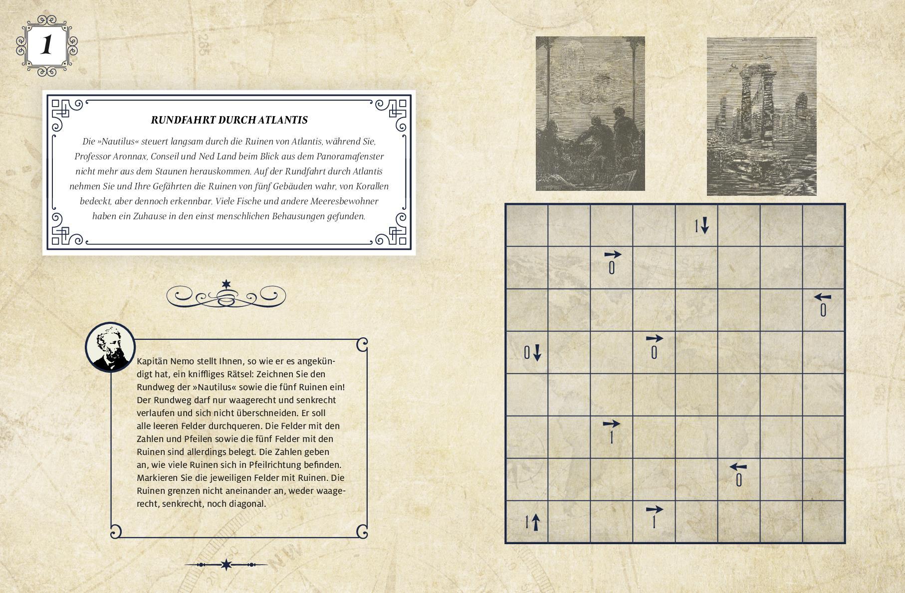 Beispielinhalt (Bild) Jules Verne Adventskalender der Logikrätsel