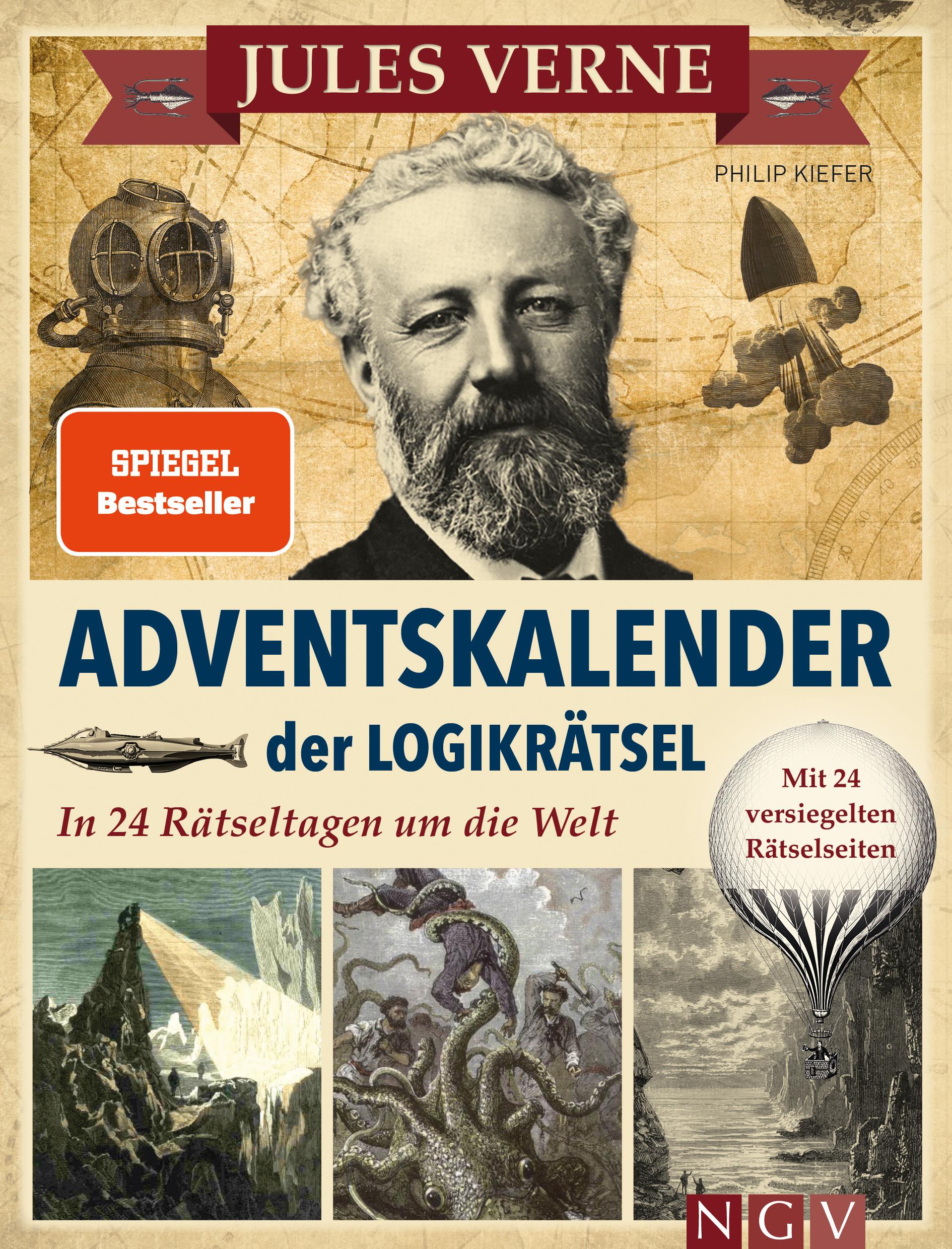 Vorderes Coverbild Jules Verne Adventskalender der Logikrätsel