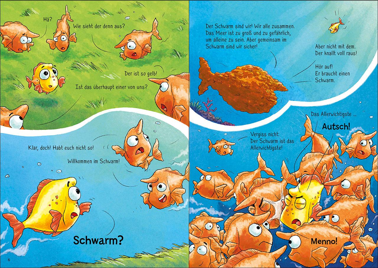 Beispielinhalt (Bild) Flip, der Einhornfisch (Band 1) - Der coolste Schwarm der Welt