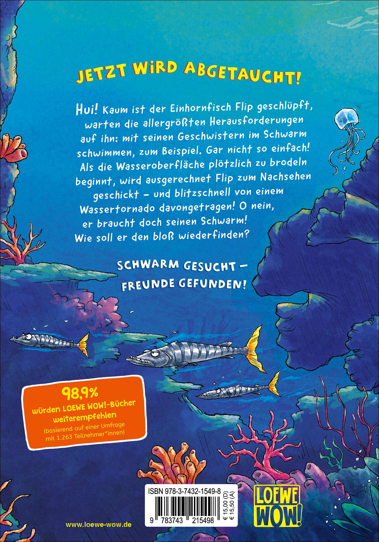 Rückseitencover Flip, der Einhornfisch (Band 1) - Der coolste Schwarm der Welt