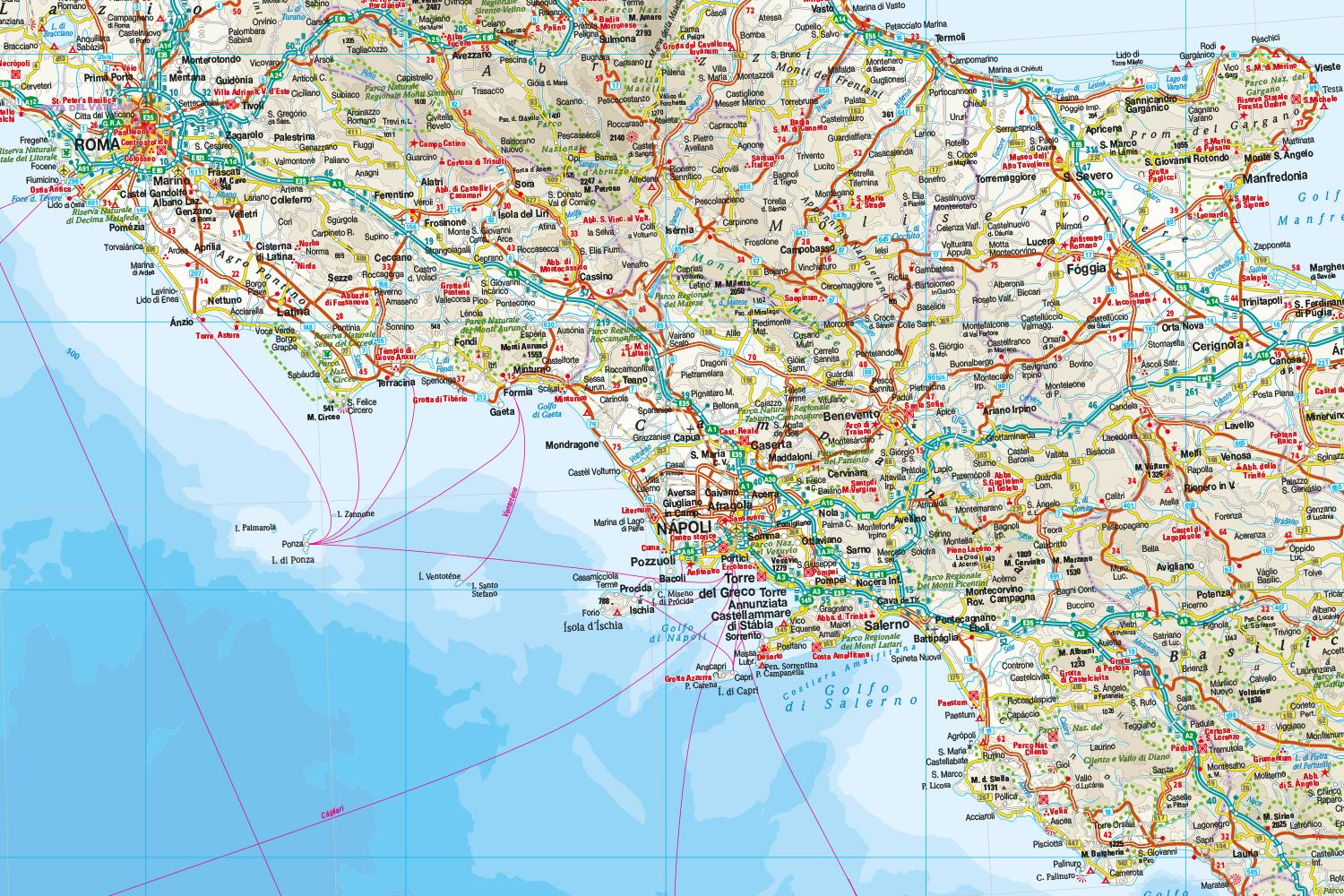 Beispielinhalt (Bild) Reise Know-How Landkarte Italien / Italy (1:900.000)
