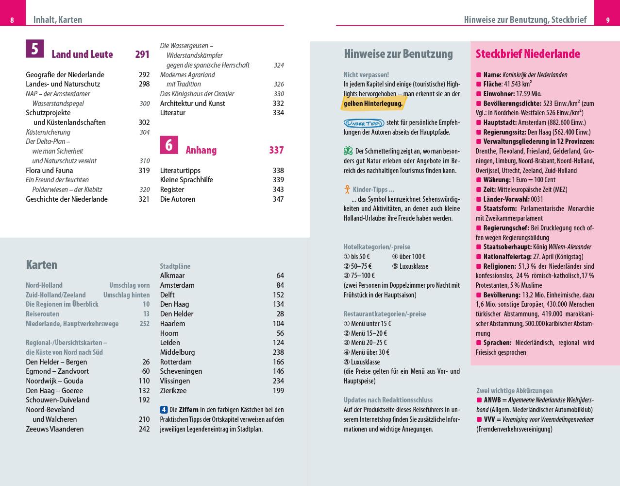Beispielinhalt (Bild) Reise Know-How Reiseführer Holland - Die Westküste
