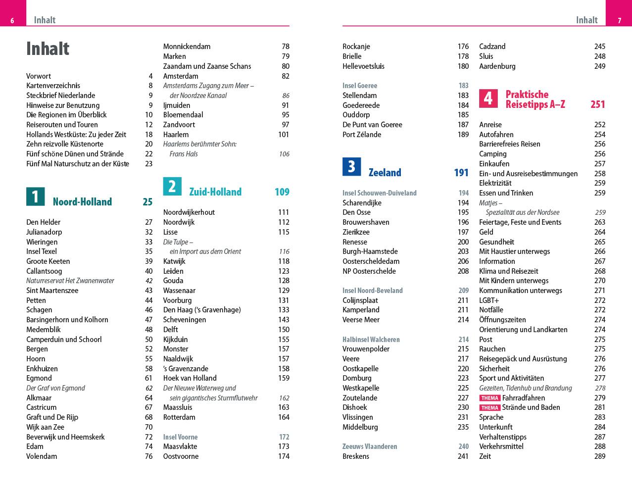 Beispielinhalt (Bild) Reise Know-How Reiseführer Holland - Die Westküste