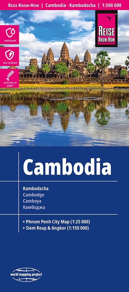 Vorderes Coverbild Reise Know-How Landkarte Kambodscha / Cambodia (1:500.000)