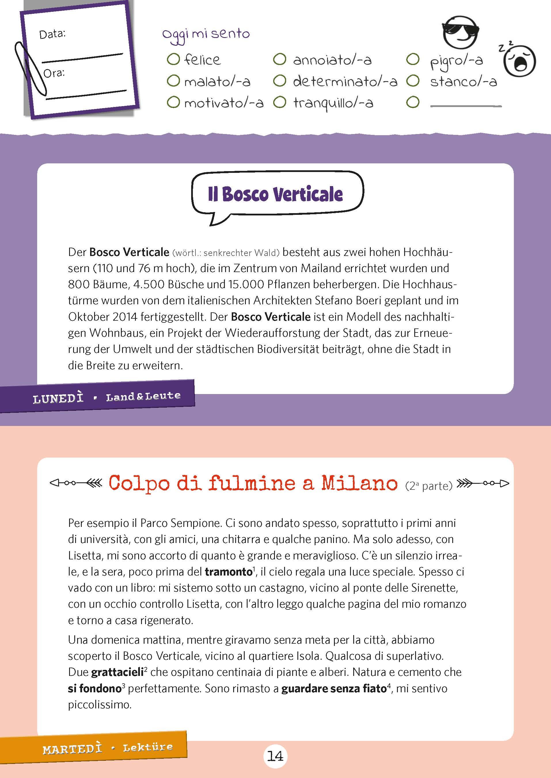 Beispielinhalt (Bild) PONS 365 Auszeiten Italienisch