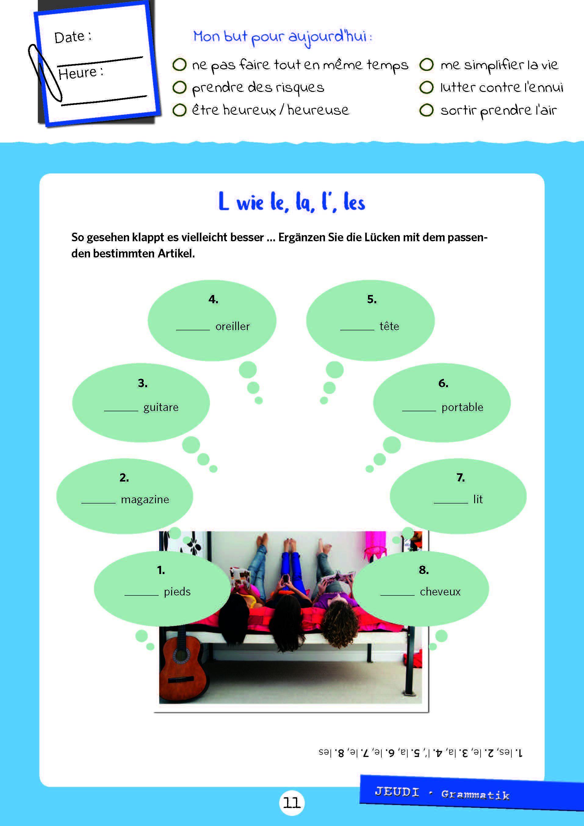 Beispielinhalt (Bild) PONS 365 Auszeiten Französisch