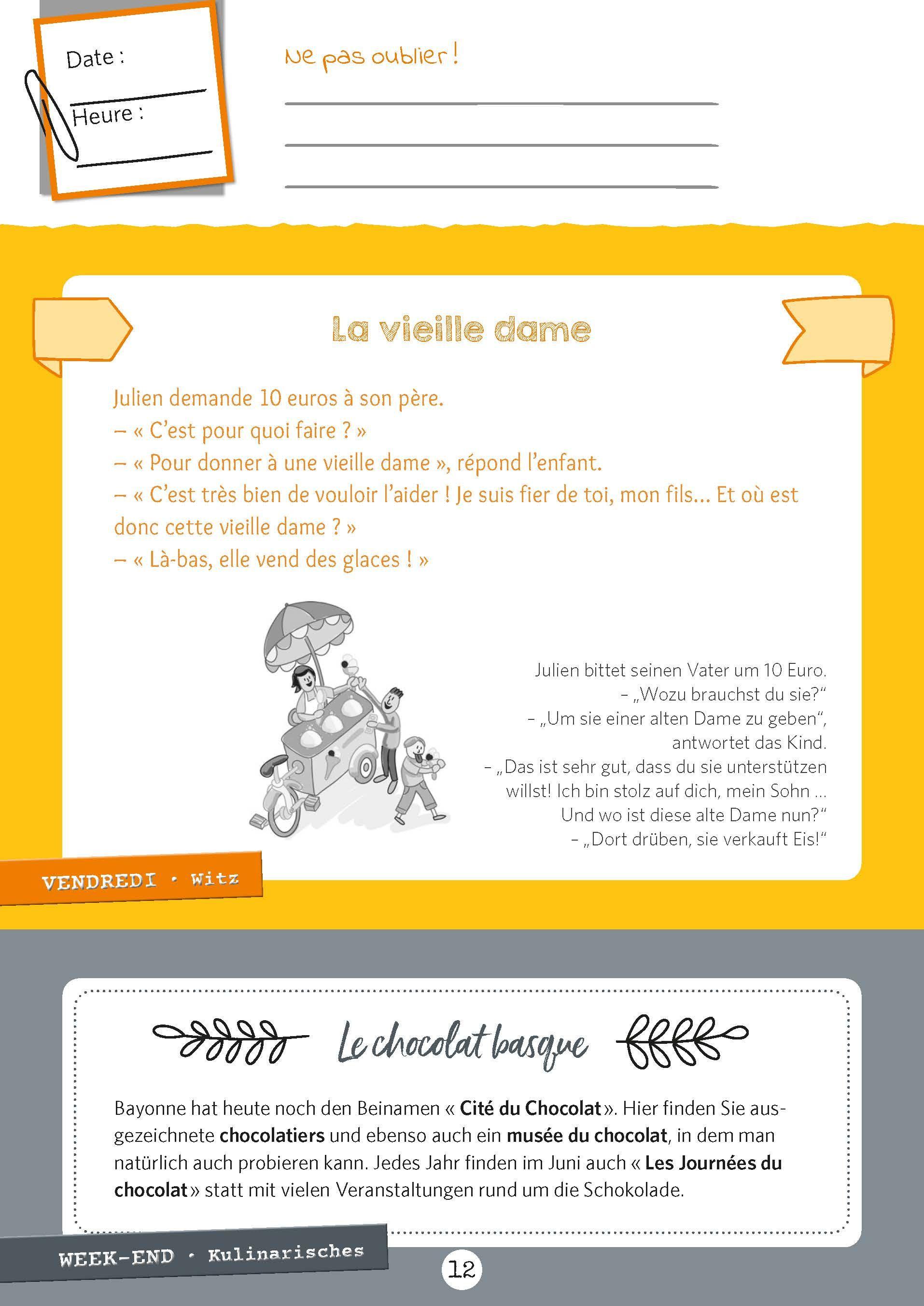 Beispielinhalt (Bild) PONS 365 Auszeiten Französisch