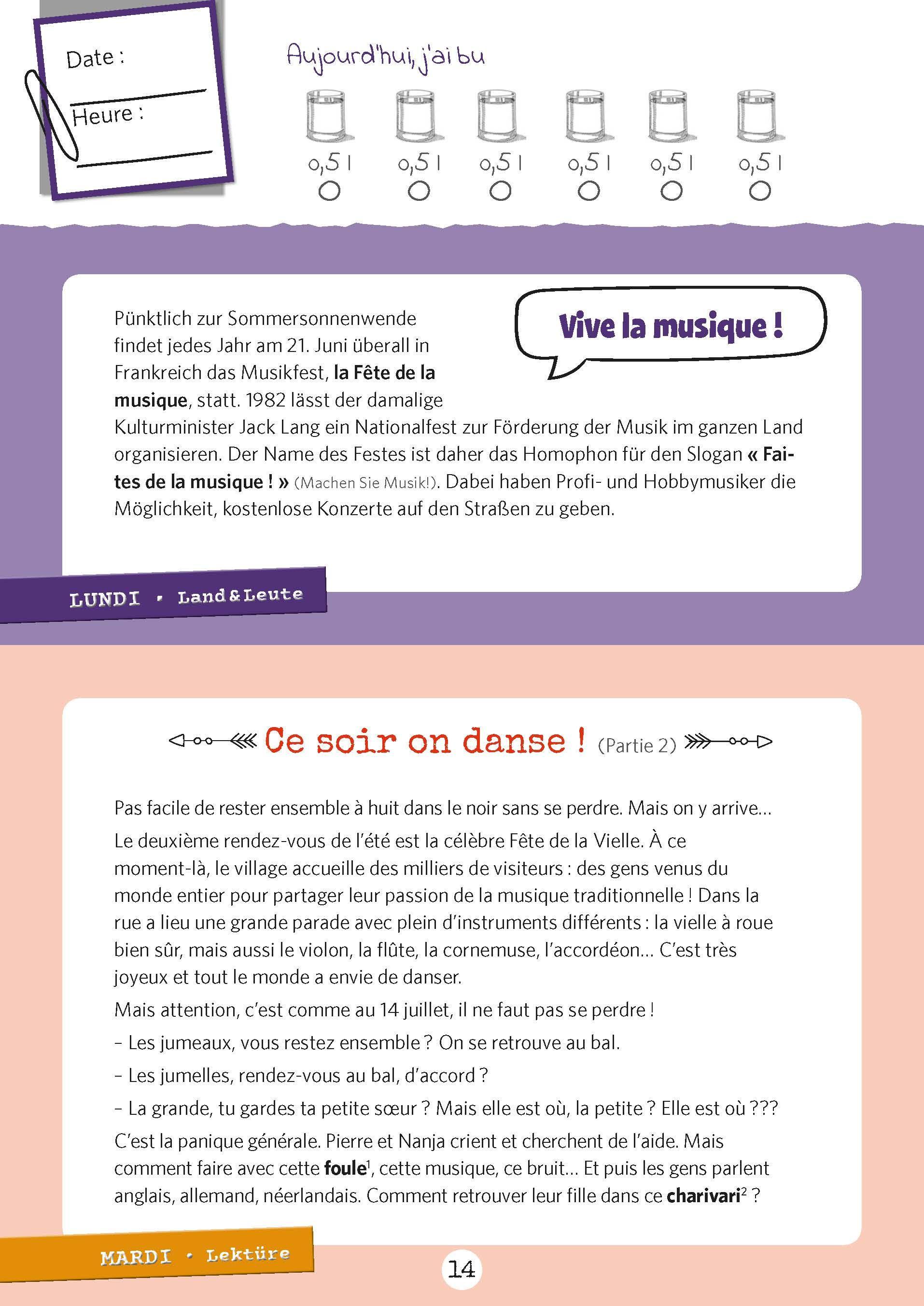 Beispielinhalt (Bild) PONS 365 Auszeiten Französisch