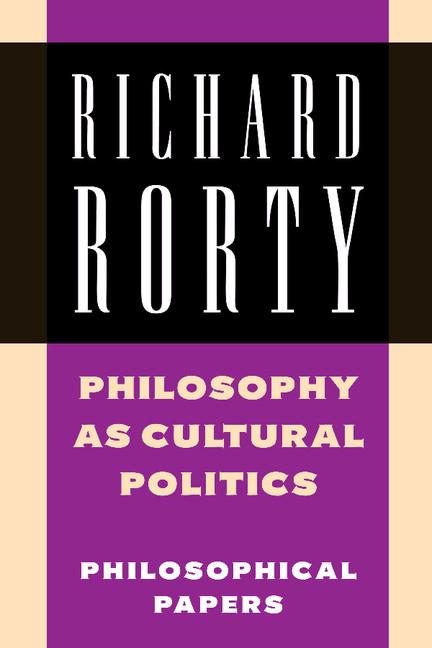 Vorderes Coverbild Philosophy as Cultural Politics