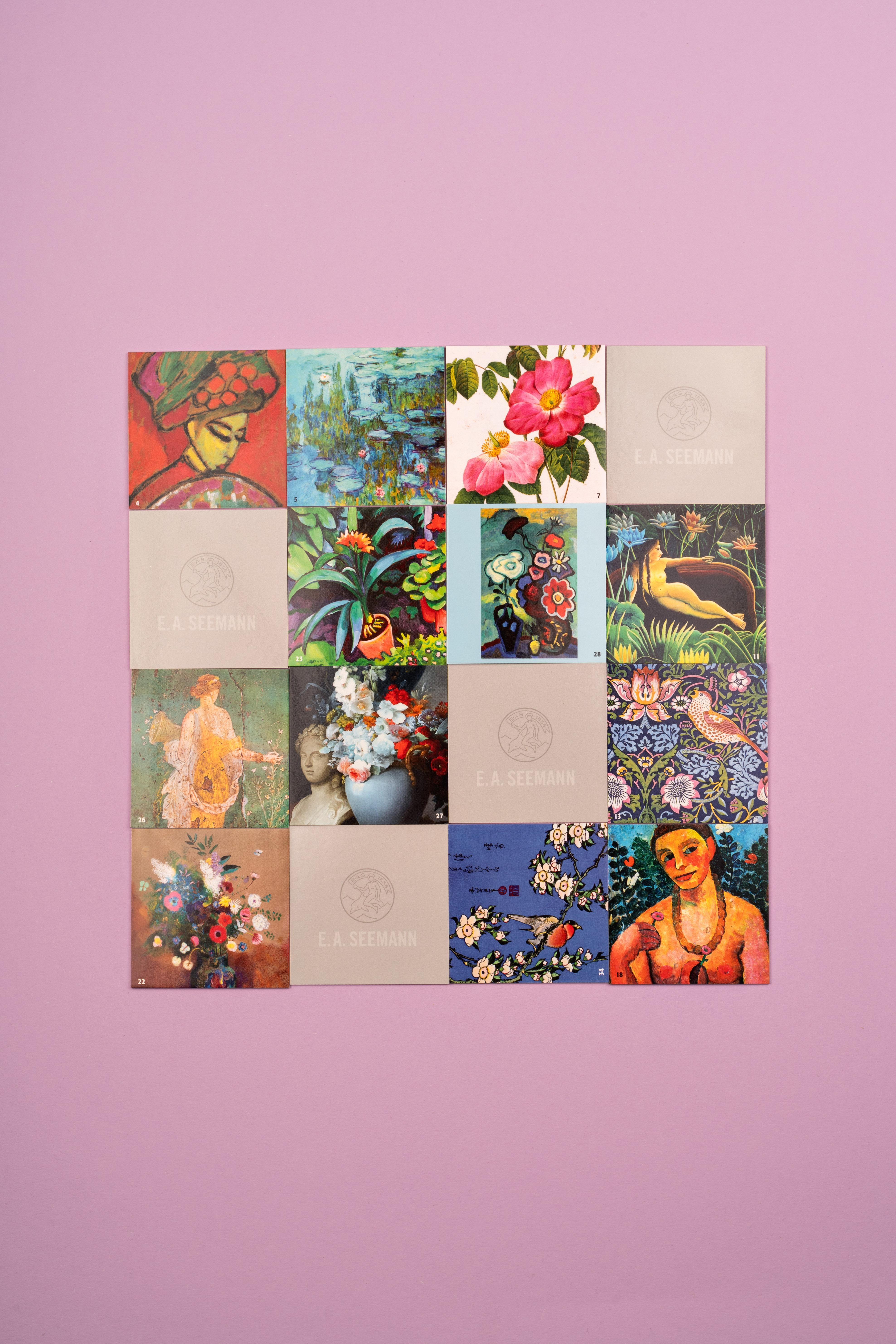 Beispielinhalt (Bild) Blumen. Memo / Flowers. Matching Game