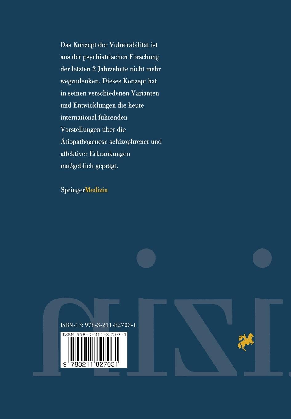 Rückseitencover Vulnerabilität für affektive und schizophrene Erkrankungen