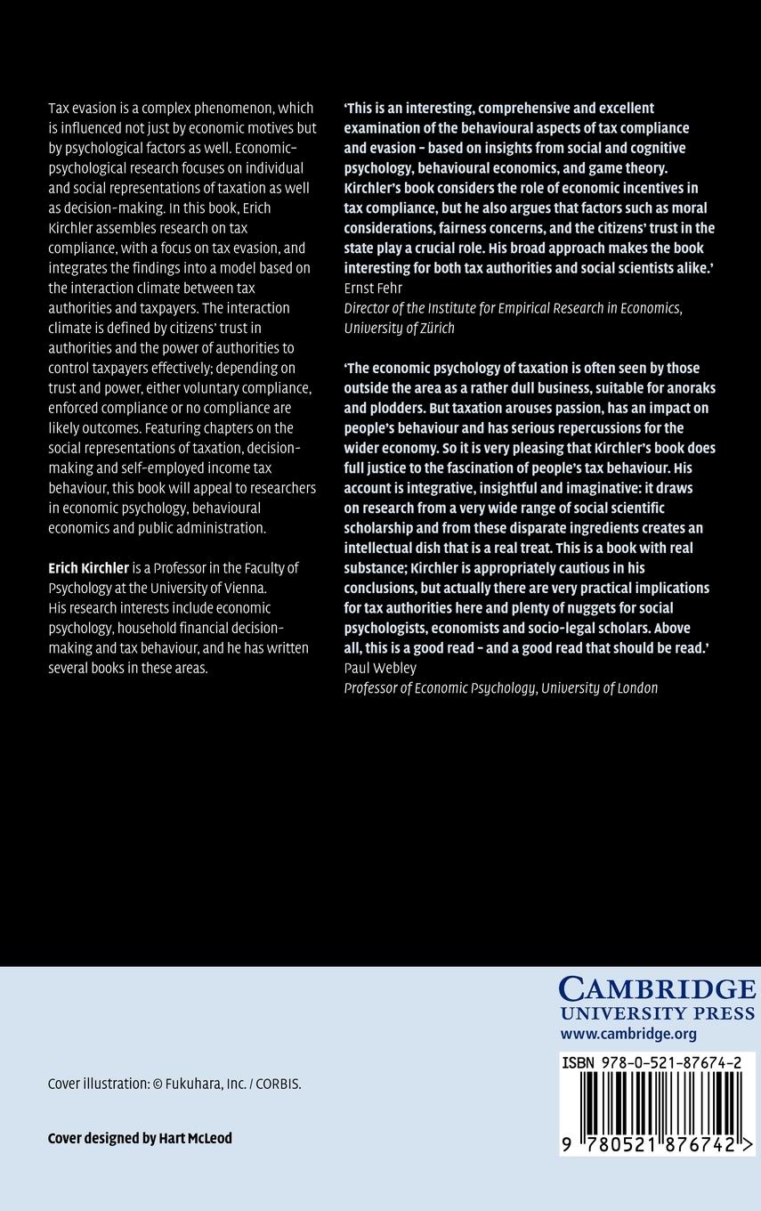 Rückseitencover The Economic Psychology of Tax Behaviour