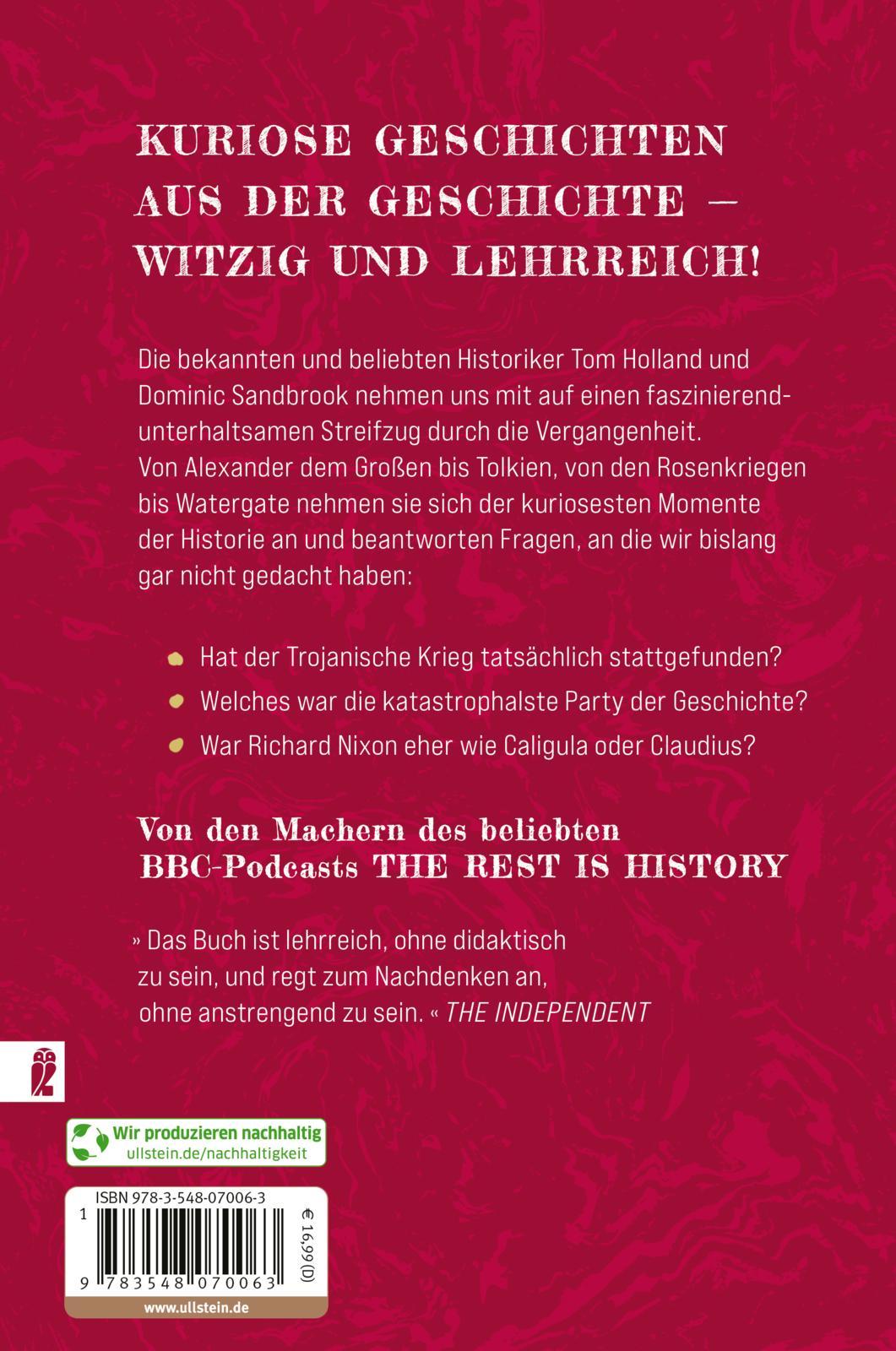 Rückseitencover THE REST IS HISTORY