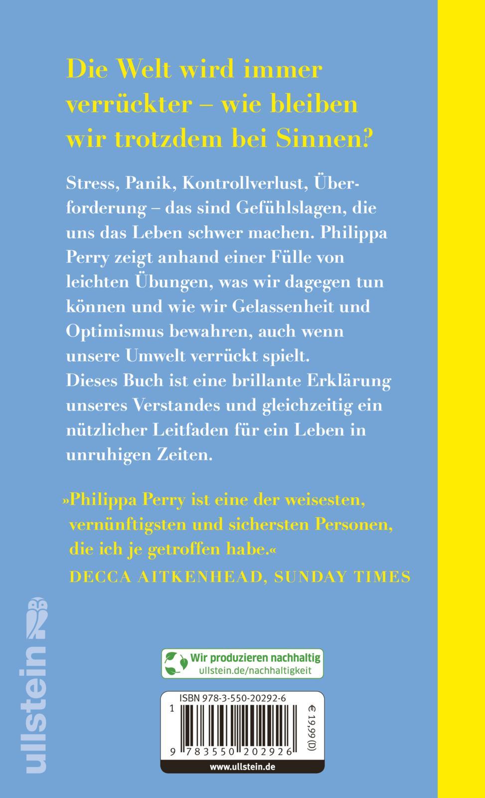 Rückseitencover Wie man in verrückten Zeiten nicht den Verstand verliert