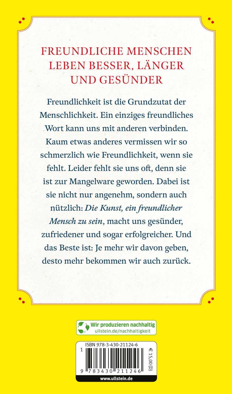 Rückseitencover Über die Kunst, ein freundlicher Mensch zu sein