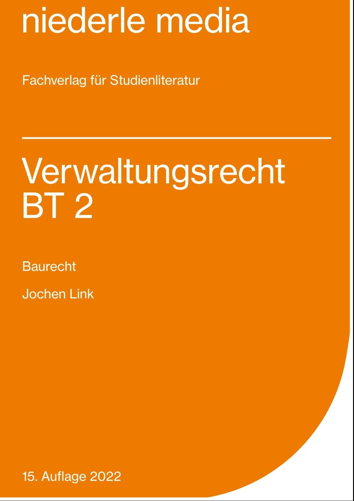 Vorderes Coverbild Einführung in das Verwaltungsrecht (BT) 2