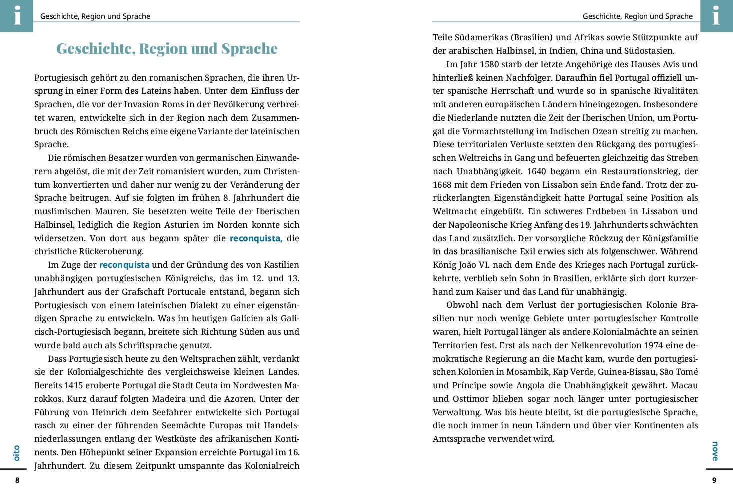 Beispielinhalt (Bild) Reise Know-How Sprachführer Portugiesisch - Wort für Wort