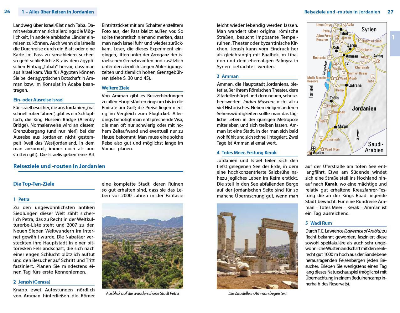 Beispielinhalt (Bild) Reise Know-How Reiseführer Jordanien