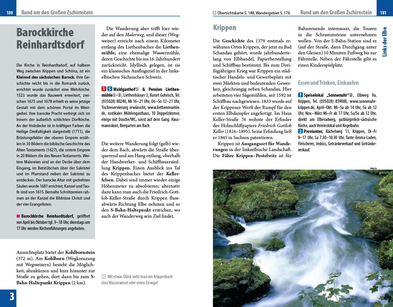 Beispielinhalt (Bild) Reise Know-How Reiseführer Sächsische Schweiz mit Dresden