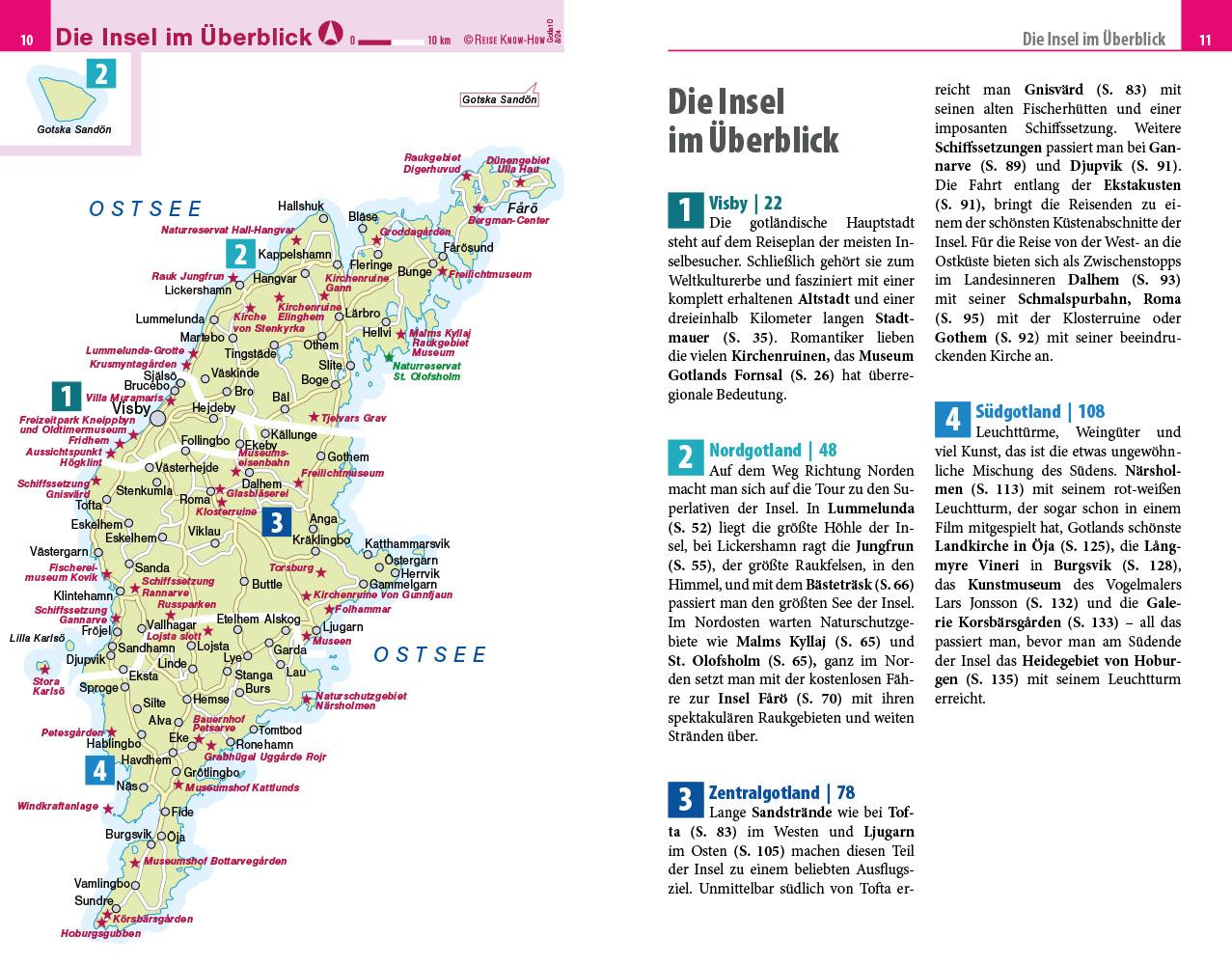 Beispielinhalt (Bild) Reise Know-How Reiseführer Gotland