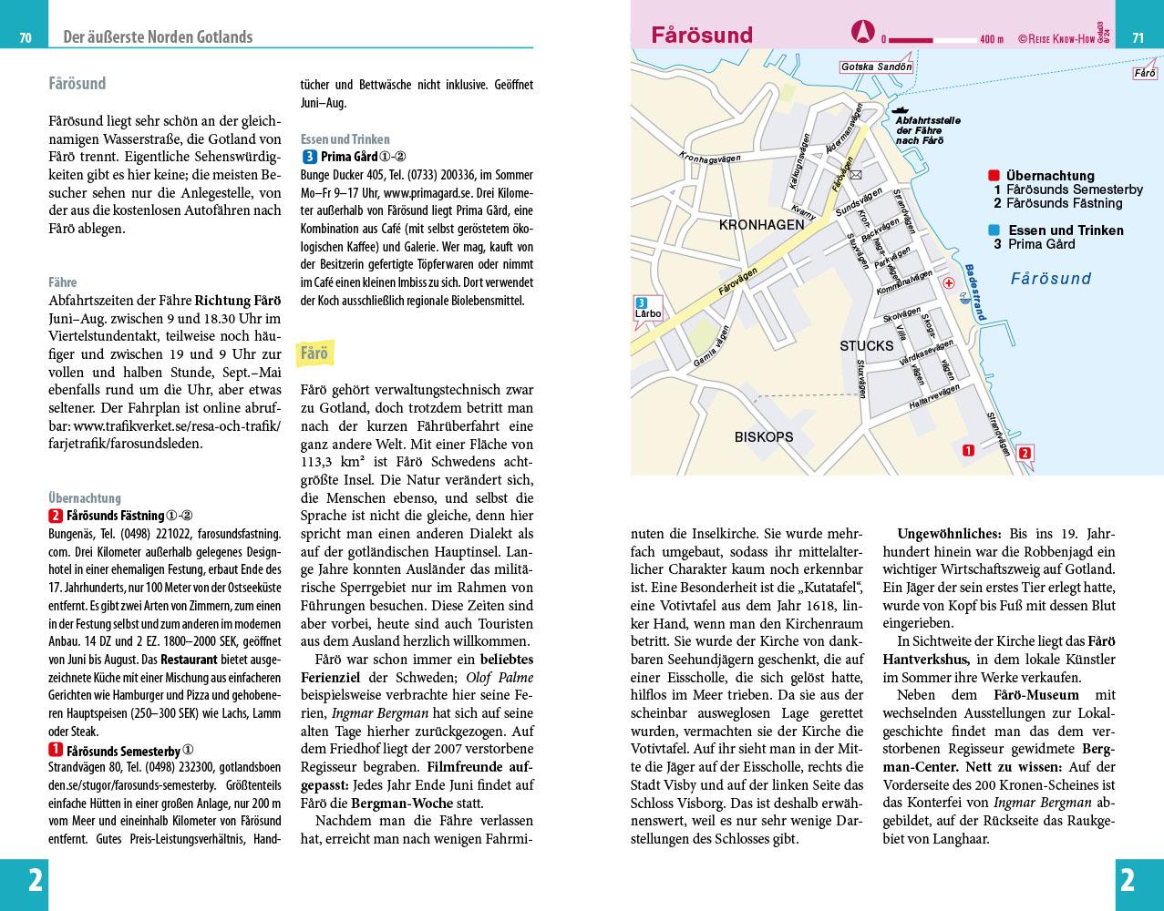 Beispielinhalt (Bild) Reise Know-How Reiseführer Gotland
