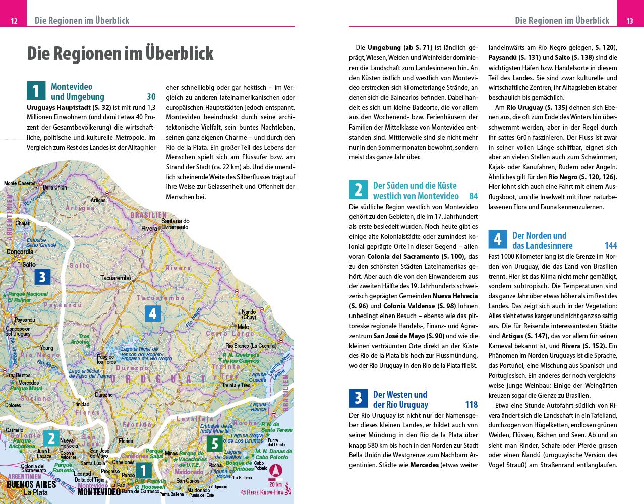 Beispielinhalt (Bild) Reise Know-How Reiseführer Uruguay
