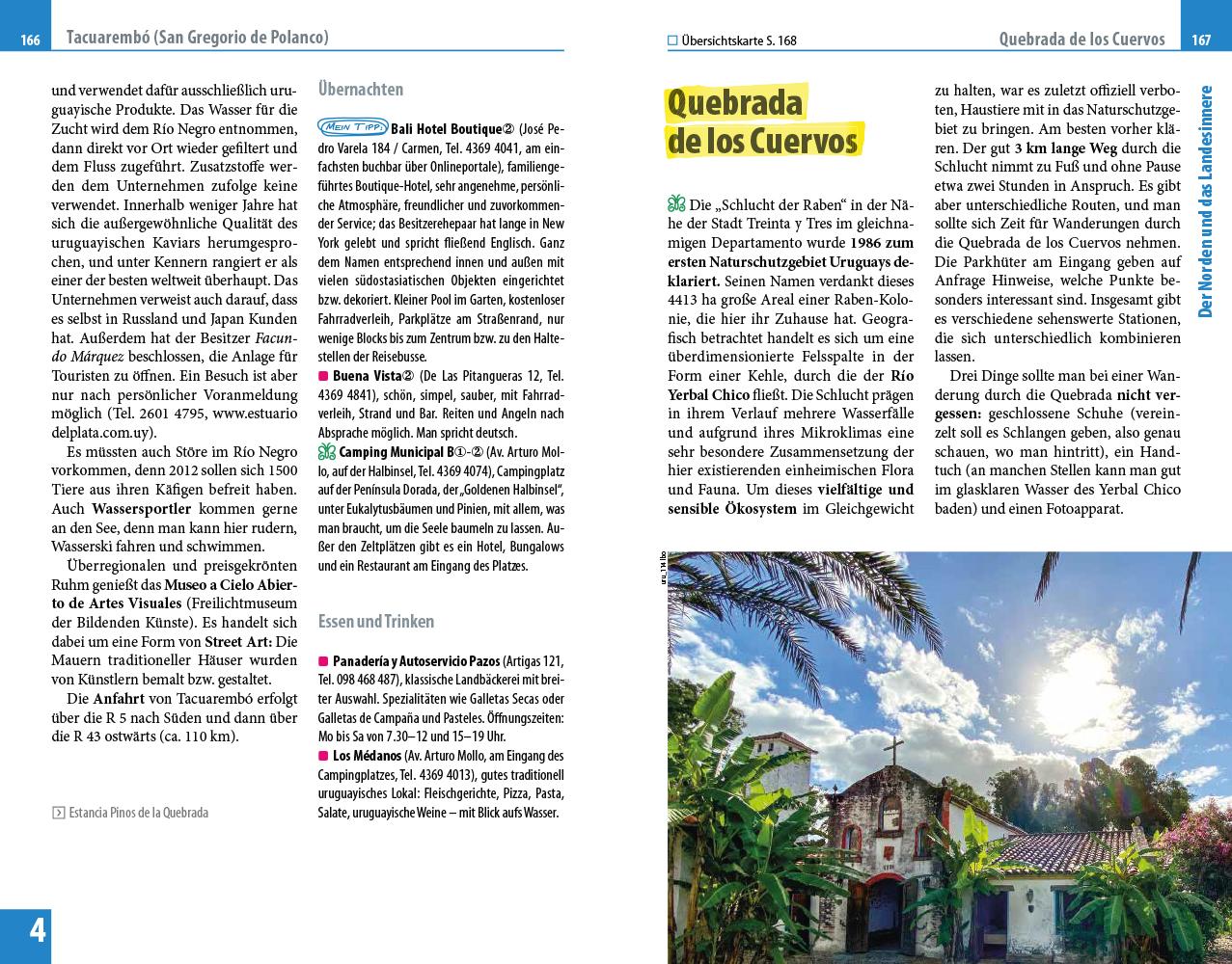Beispielinhalt (Bild) Reise Know-How Reiseführer Uruguay