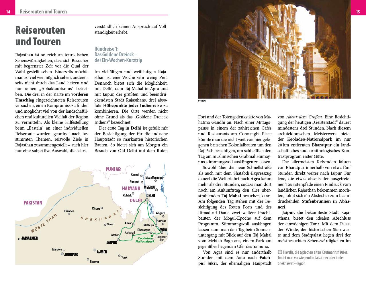 Beispielinhalt (Bild) Reise Know-How Reiseführer Rajasthan mit Delhi und Agra