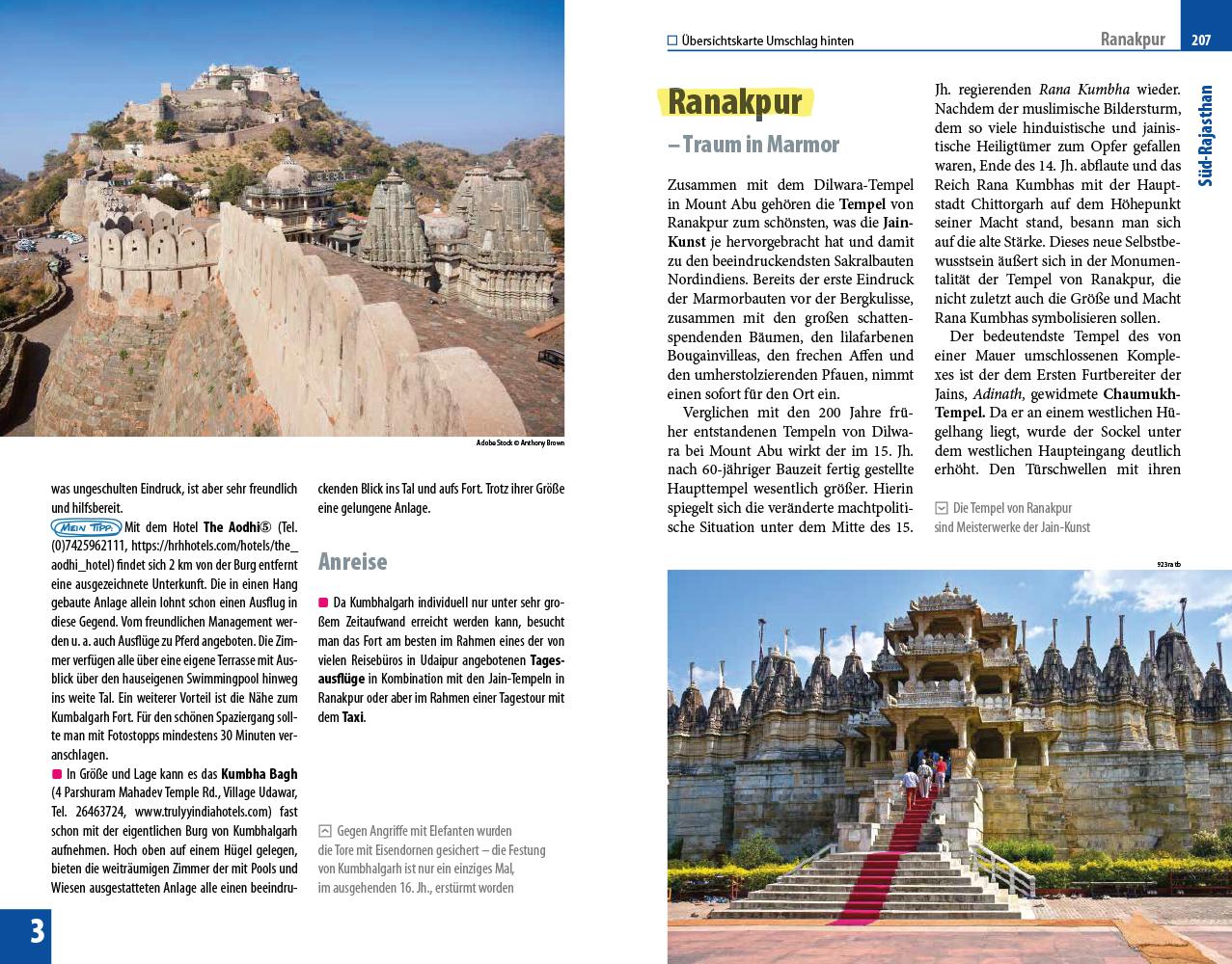 Beispielinhalt (Bild) Reise Know-How Reiseführer Rajasthan mit Delhi und Agra