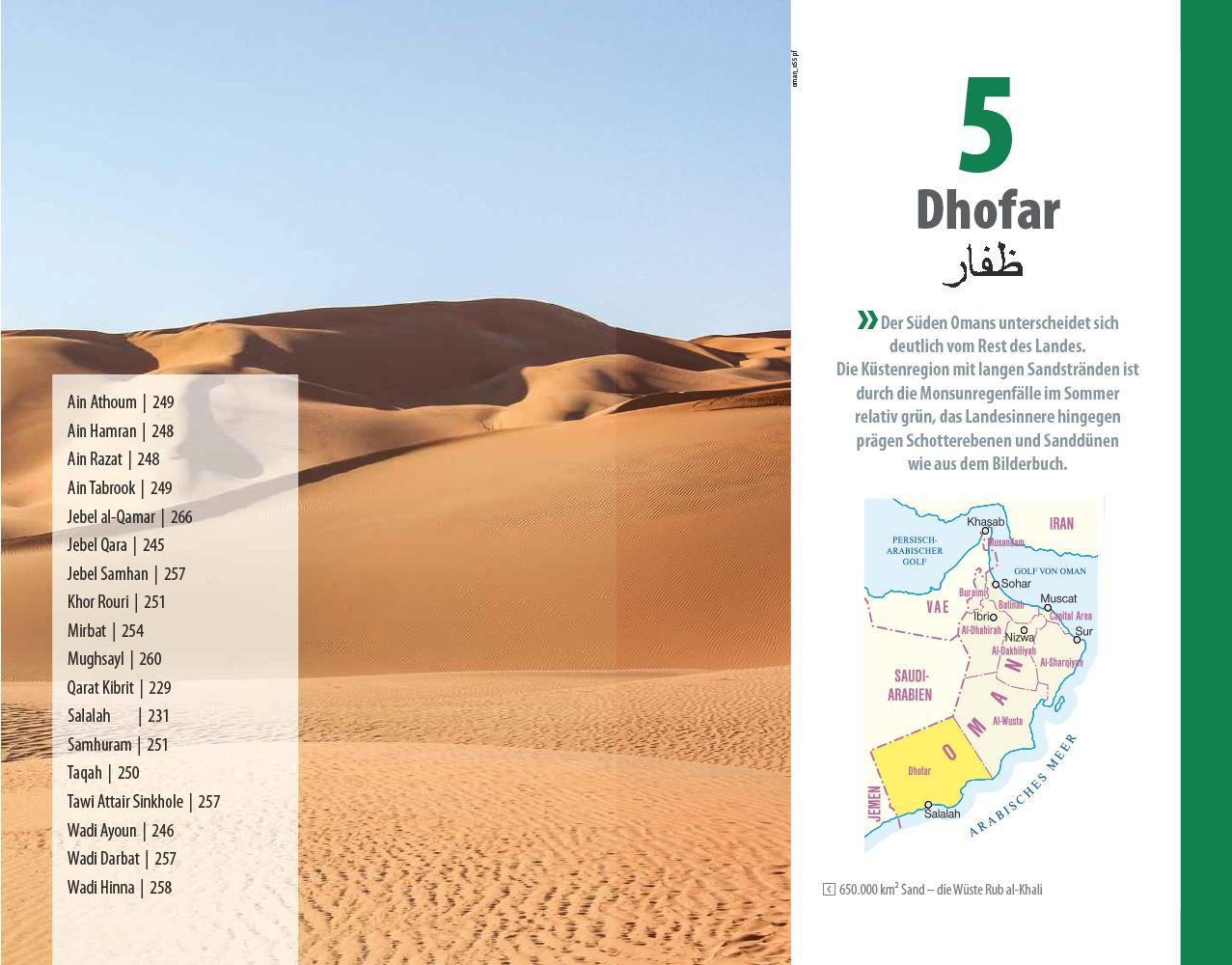 Beispielinhalt (Bild) Reise Know-How Reiseführer Oman
