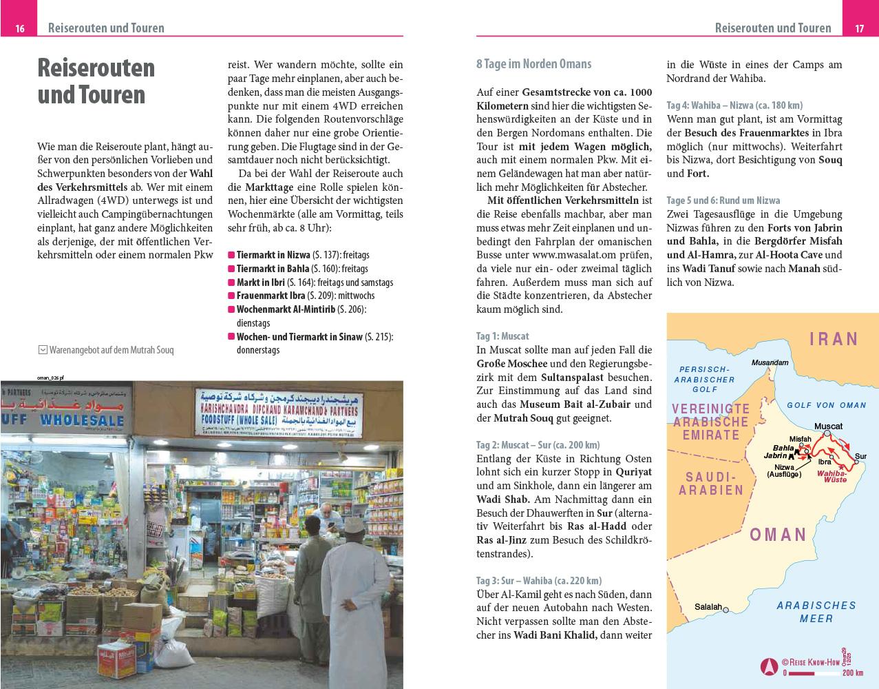 Beispielinhalt (Bild) Reise Know-How Reiseführer Oman