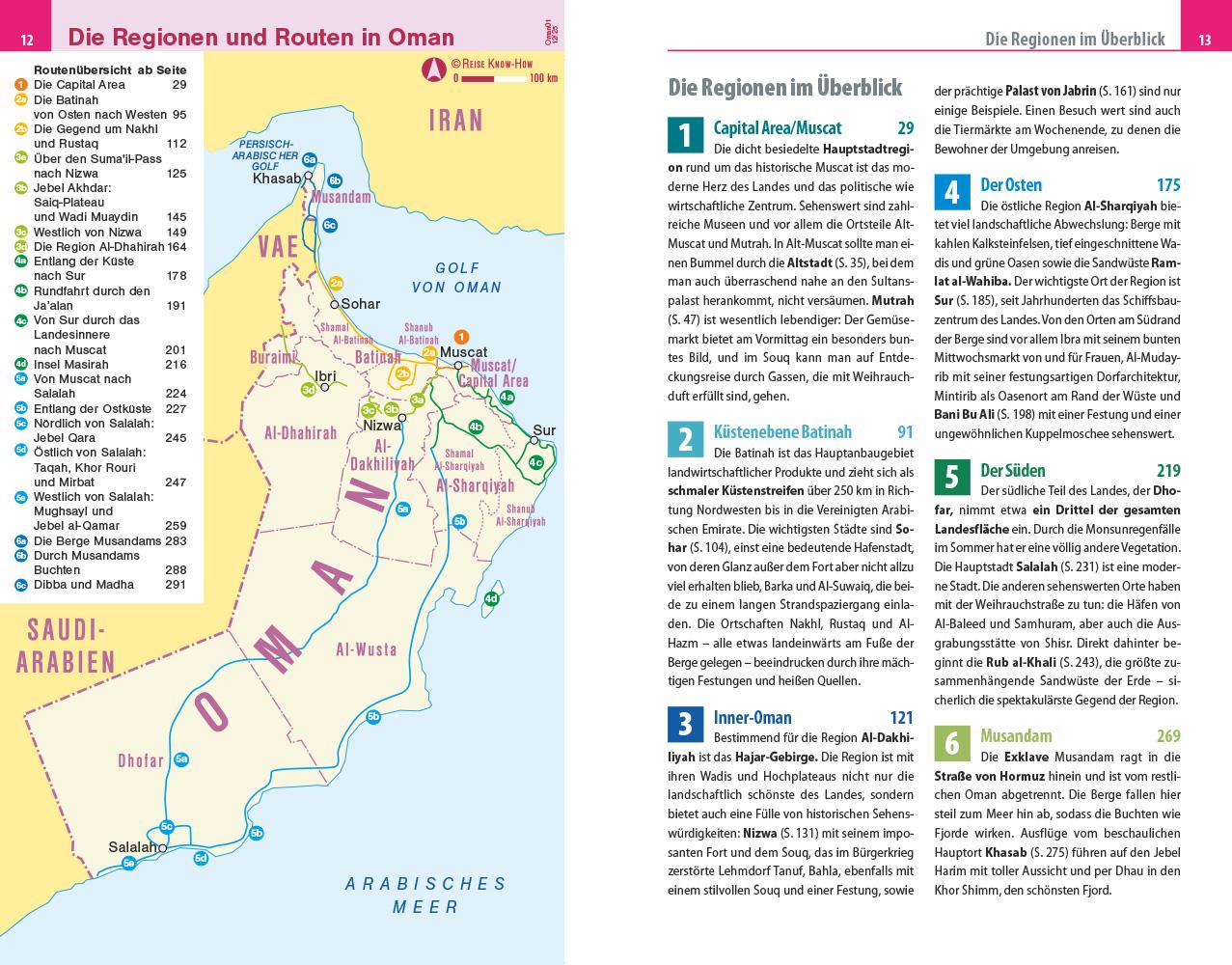 Beispielinhalt (Bild) Reise Know-How Reiseführer Oman