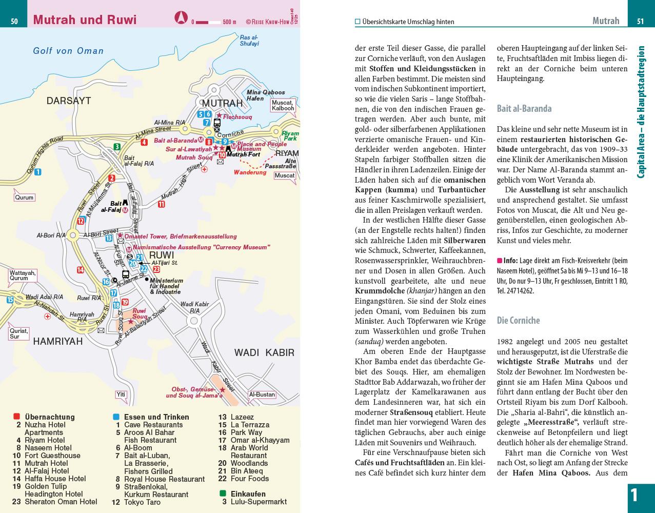 Beispielinhalt (Bild) Reise Know-How Reiseführer Oman